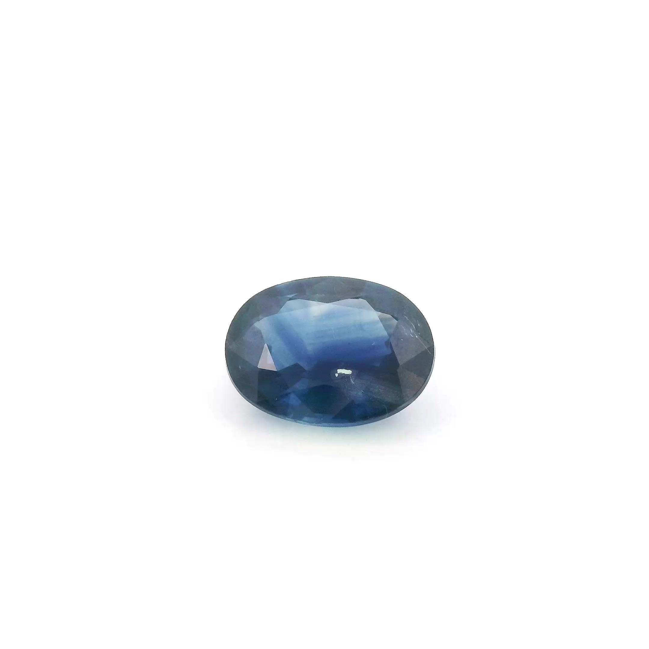 SAPPHIRE FACETED 1.63ct BLUE Medium Intense SI THAILAND HEATED