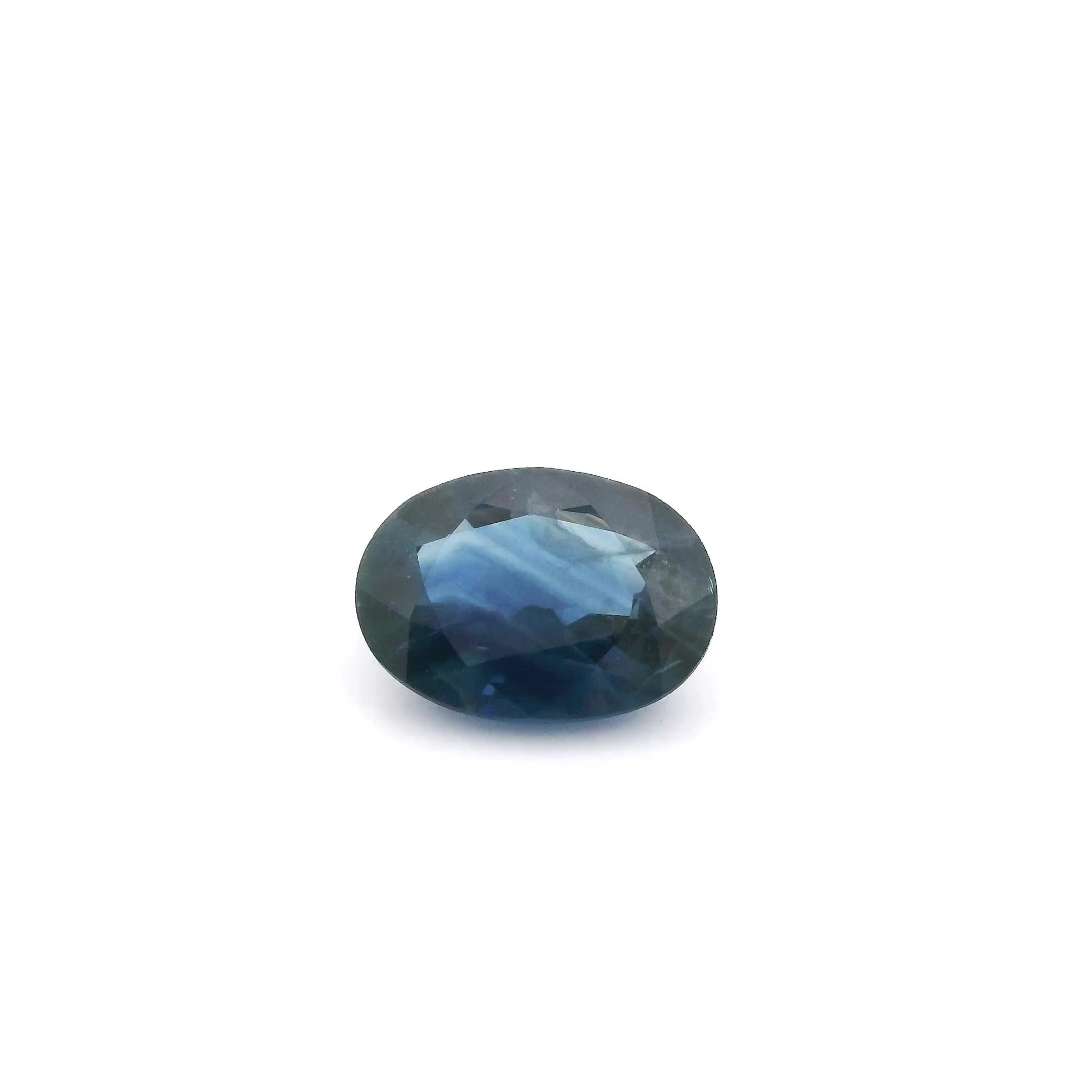 SAPPHIRE FACETED 1.52ct BLUE Medium Intense SI THAILAND HEATED