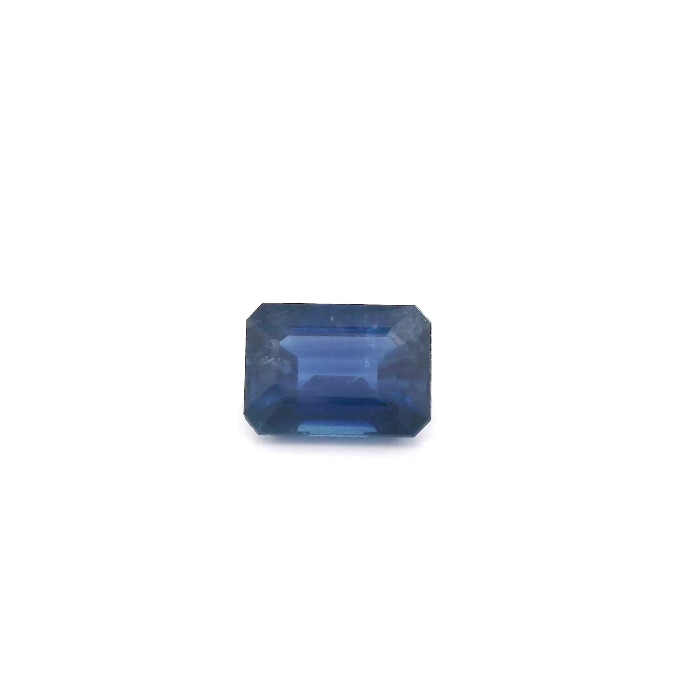 Szafir 1,27 ct, niebieski, szlif ośmiokątny