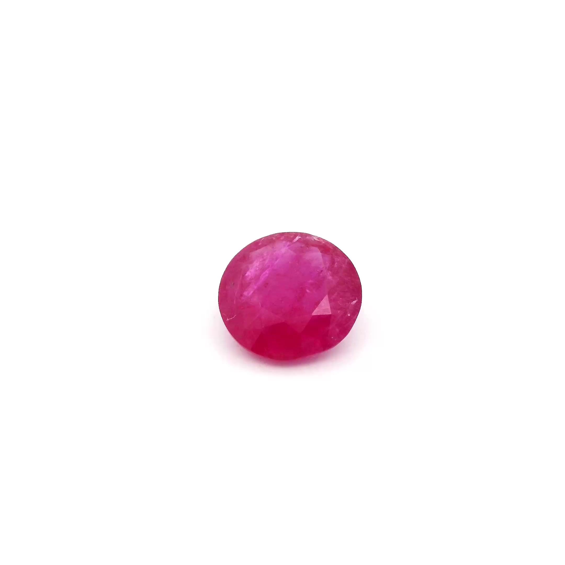 RUBY FACETED 1.05ct RED Intense MI MOZAMBIQUE HEATED