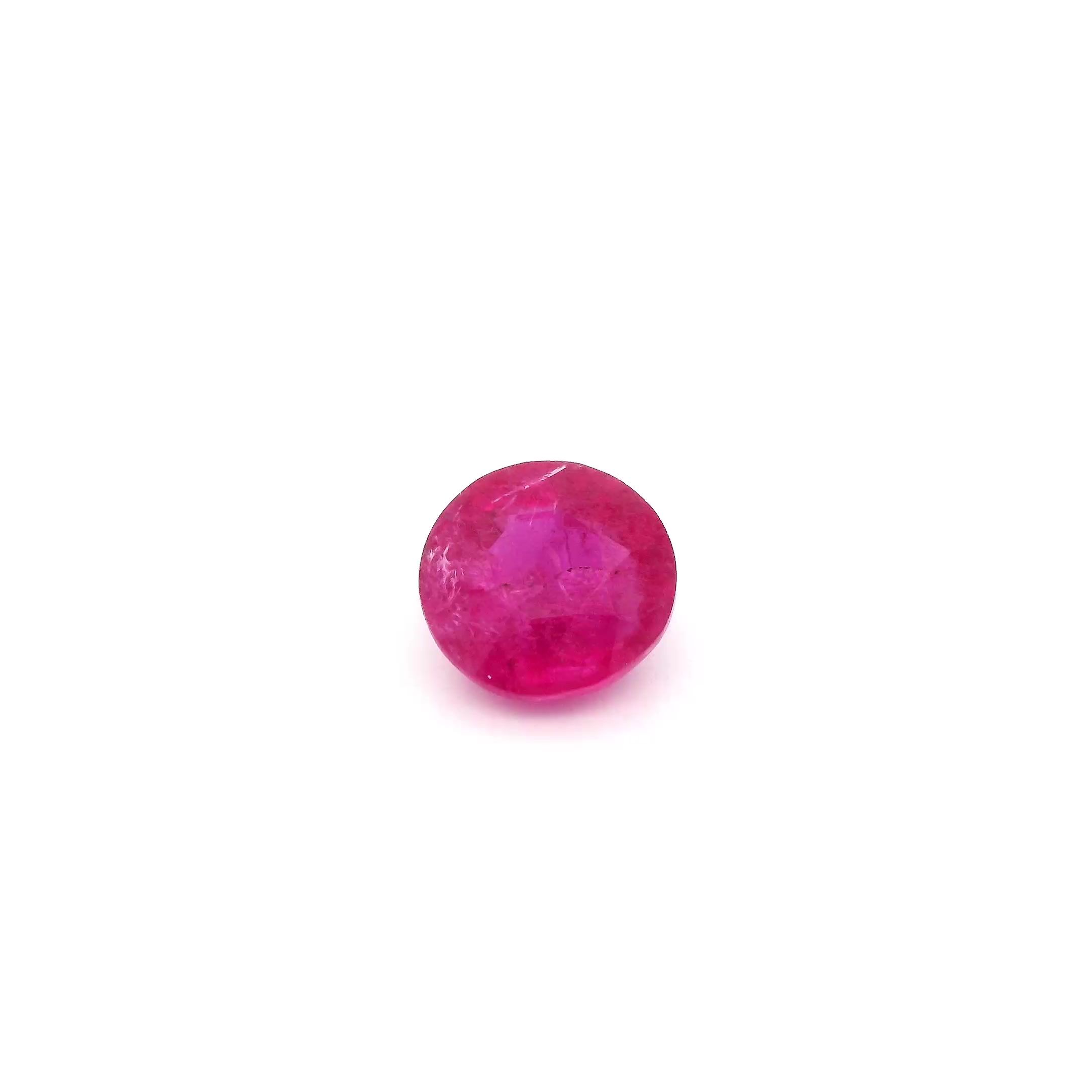 RUBY FACETED 1.02ct RED Intense MI MOZAMBIQUE HEATED