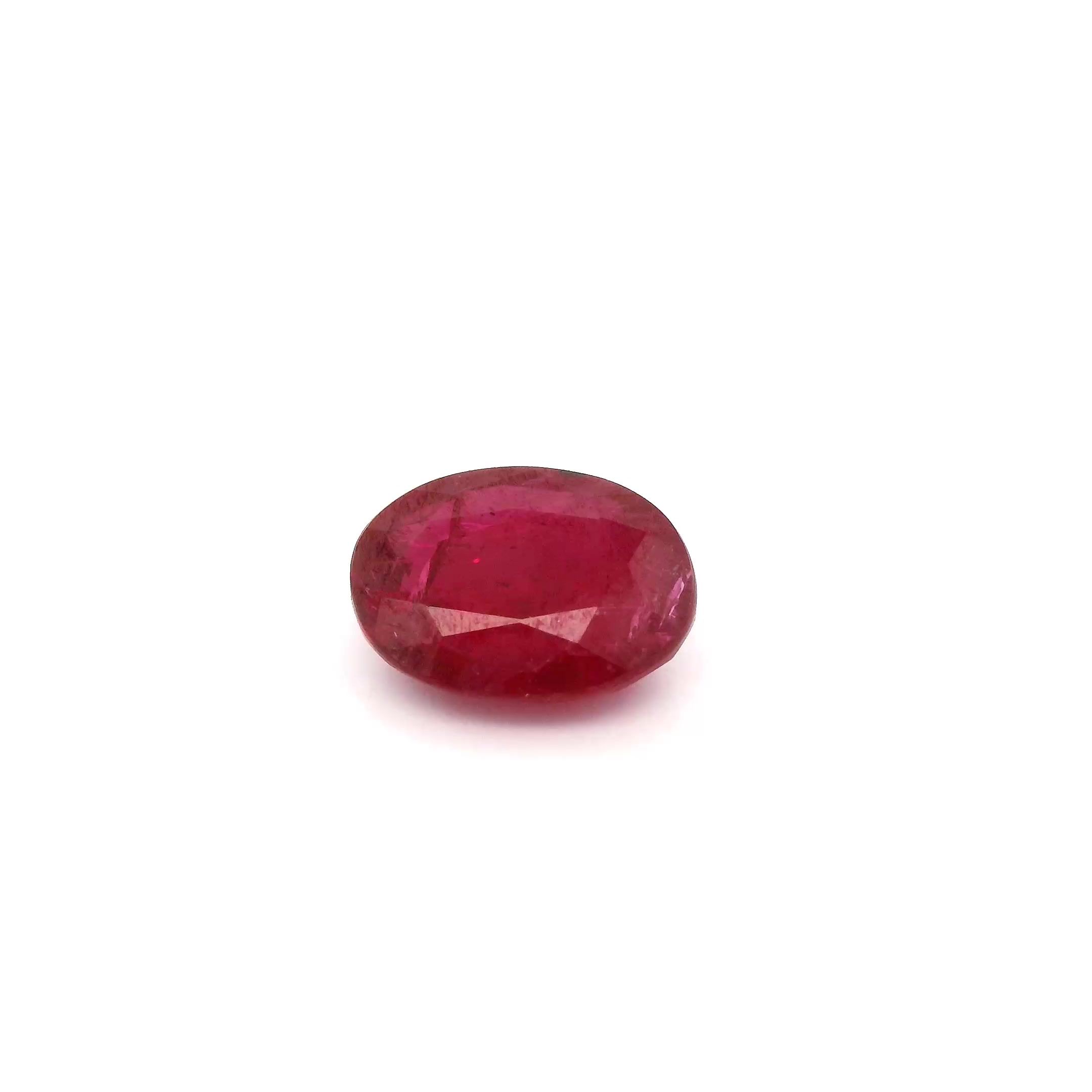 RUBY FACETED 1.61ct RED Intense SI MOZAMBIQUE HEATED