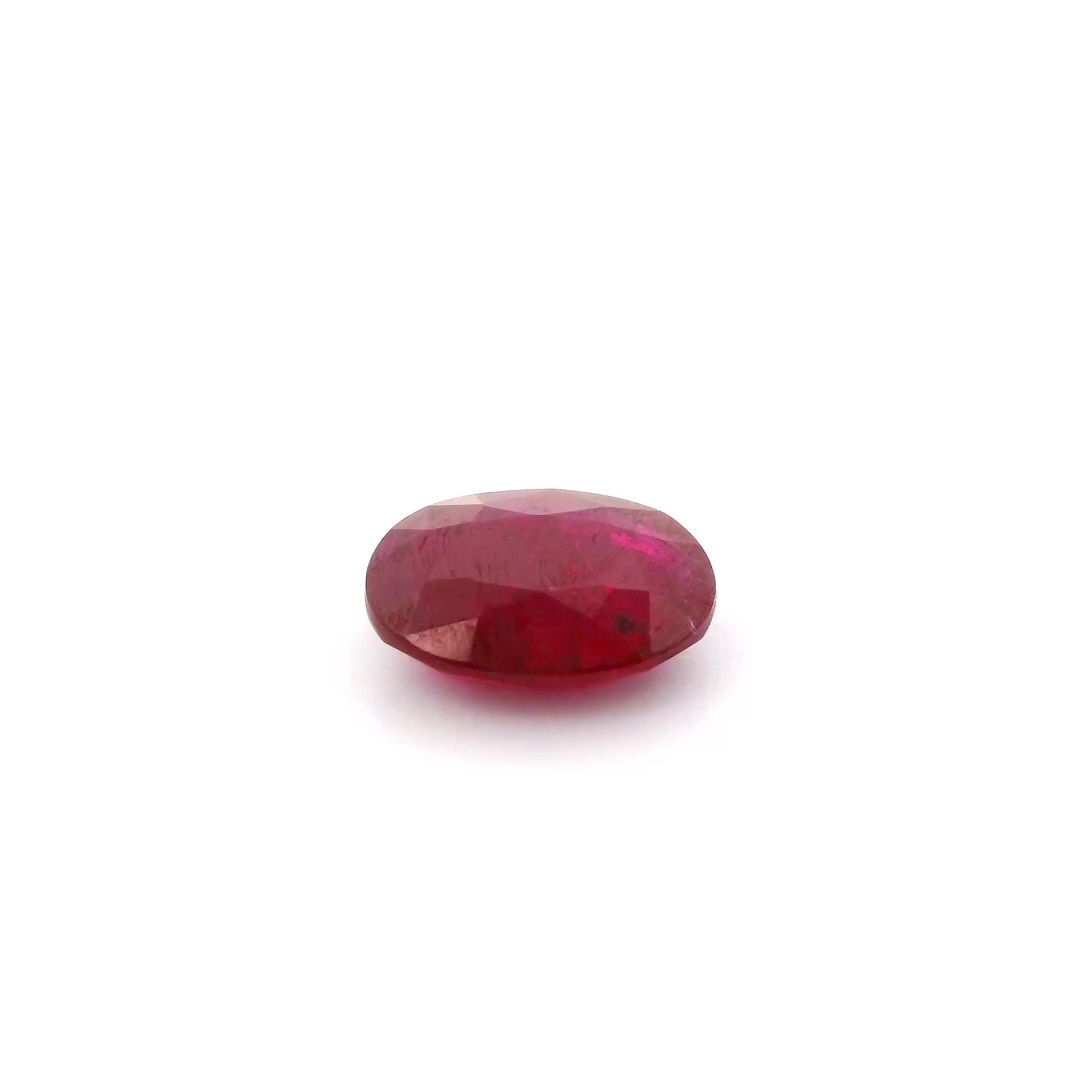 RUBY FACETED 1.46ct RED Intense SI MOZAMBIQUE HEATED