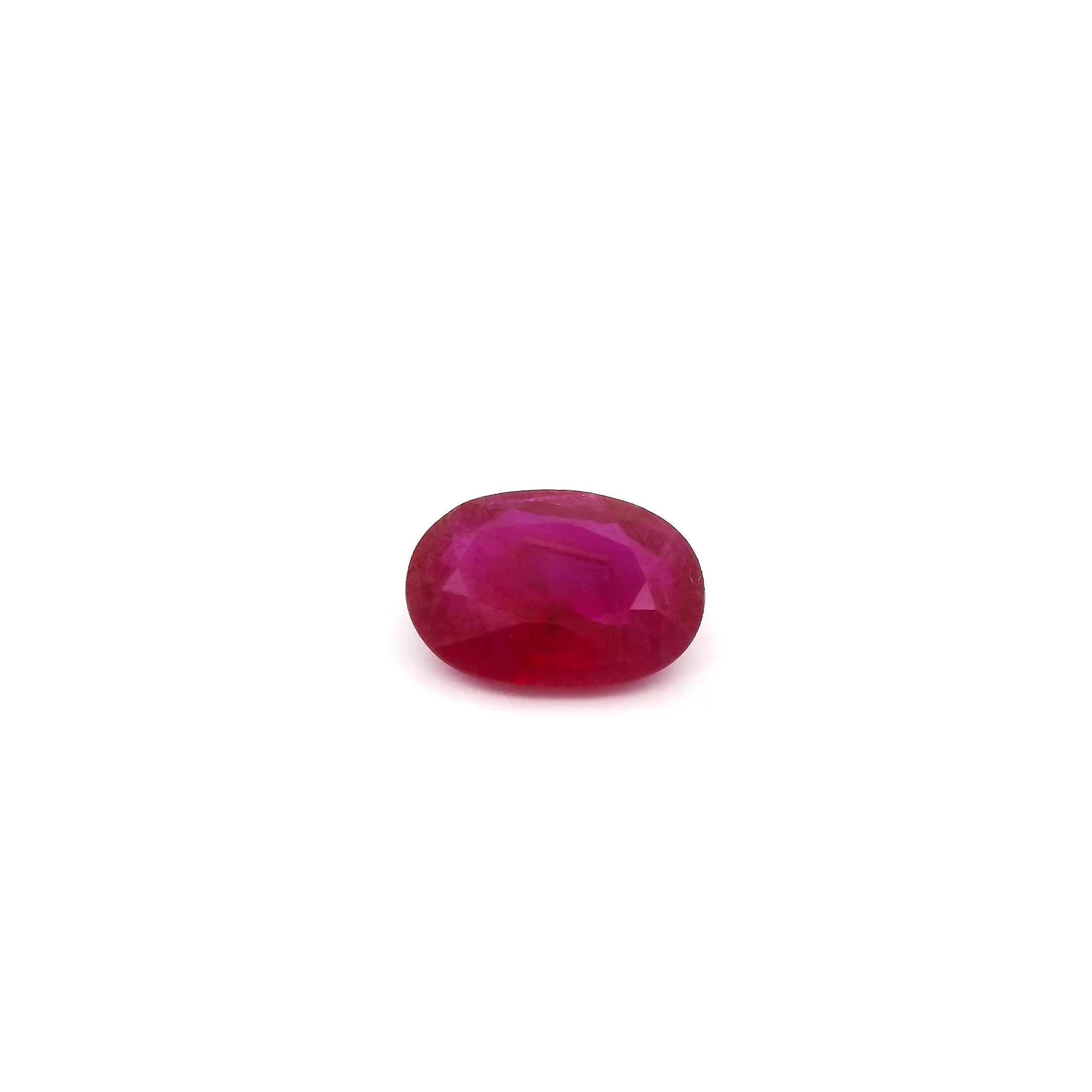 RUBY FACETED 0.82ct RED Intense SI MOZAMBIQUE HEATED