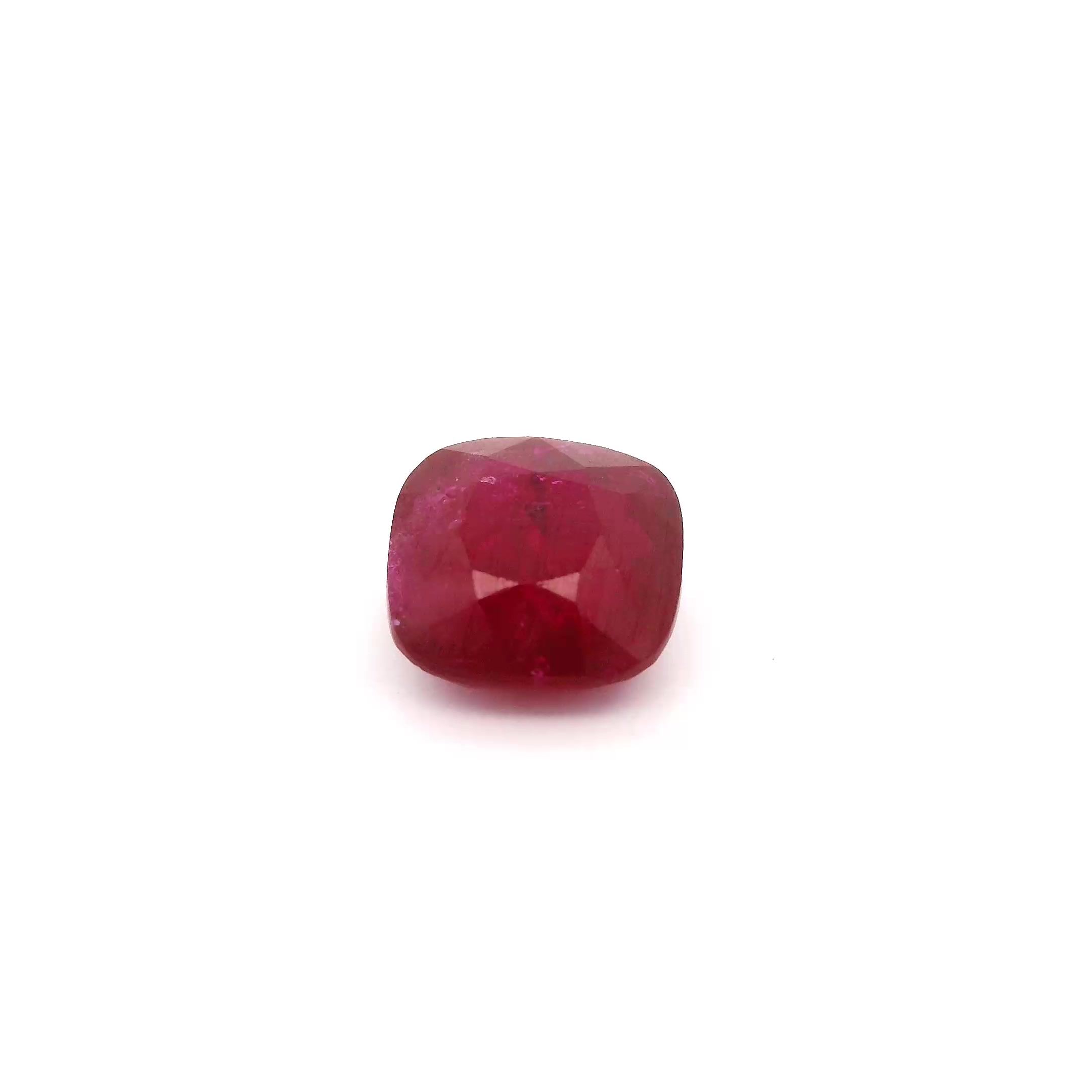 RUBY FACETED 1.87ct RED Intense SI MOZAMBIQUE HEATED