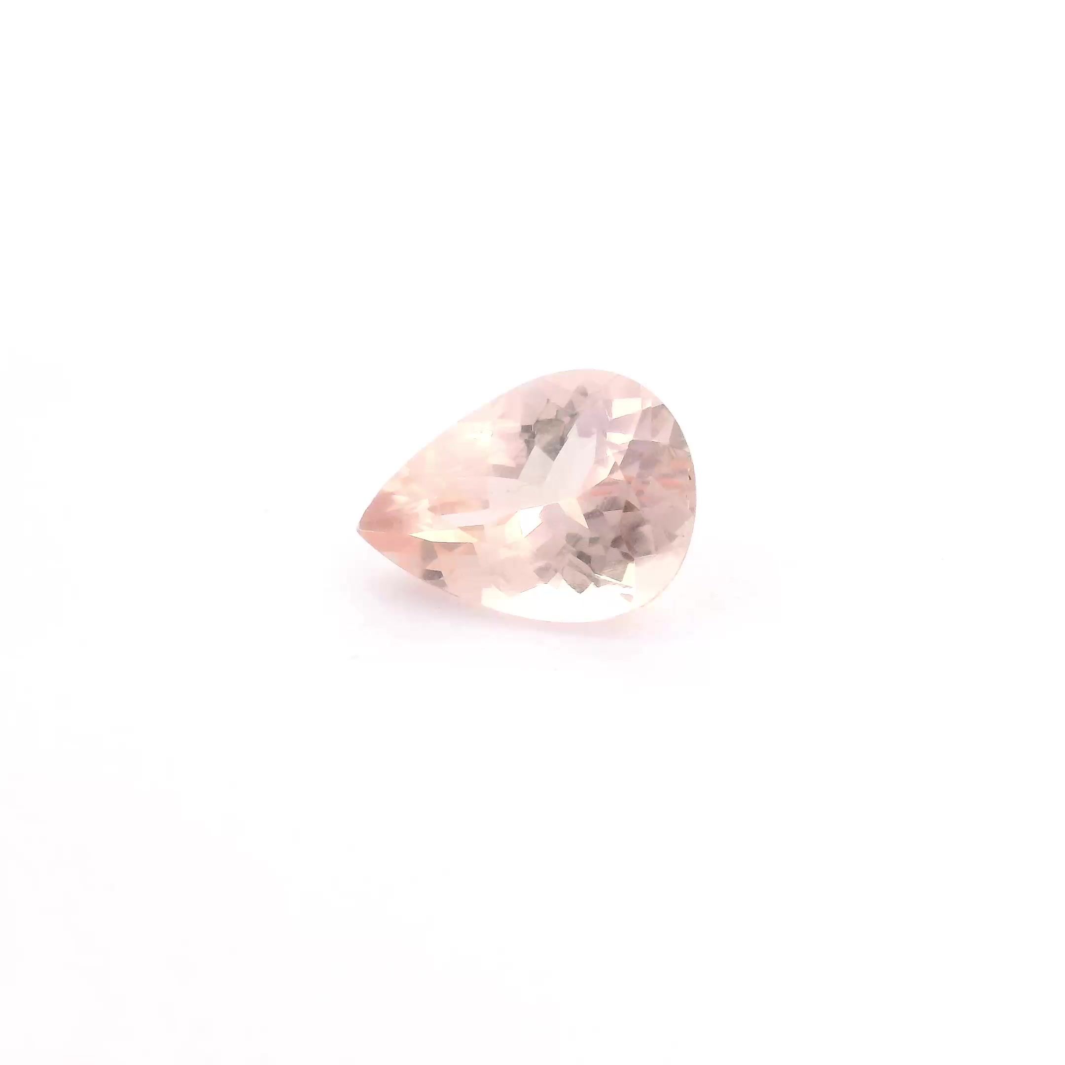 MORGANITE FACETED 0.86ct PINK Brownish Pink/Light EC MOZAMBIQUE HEATED