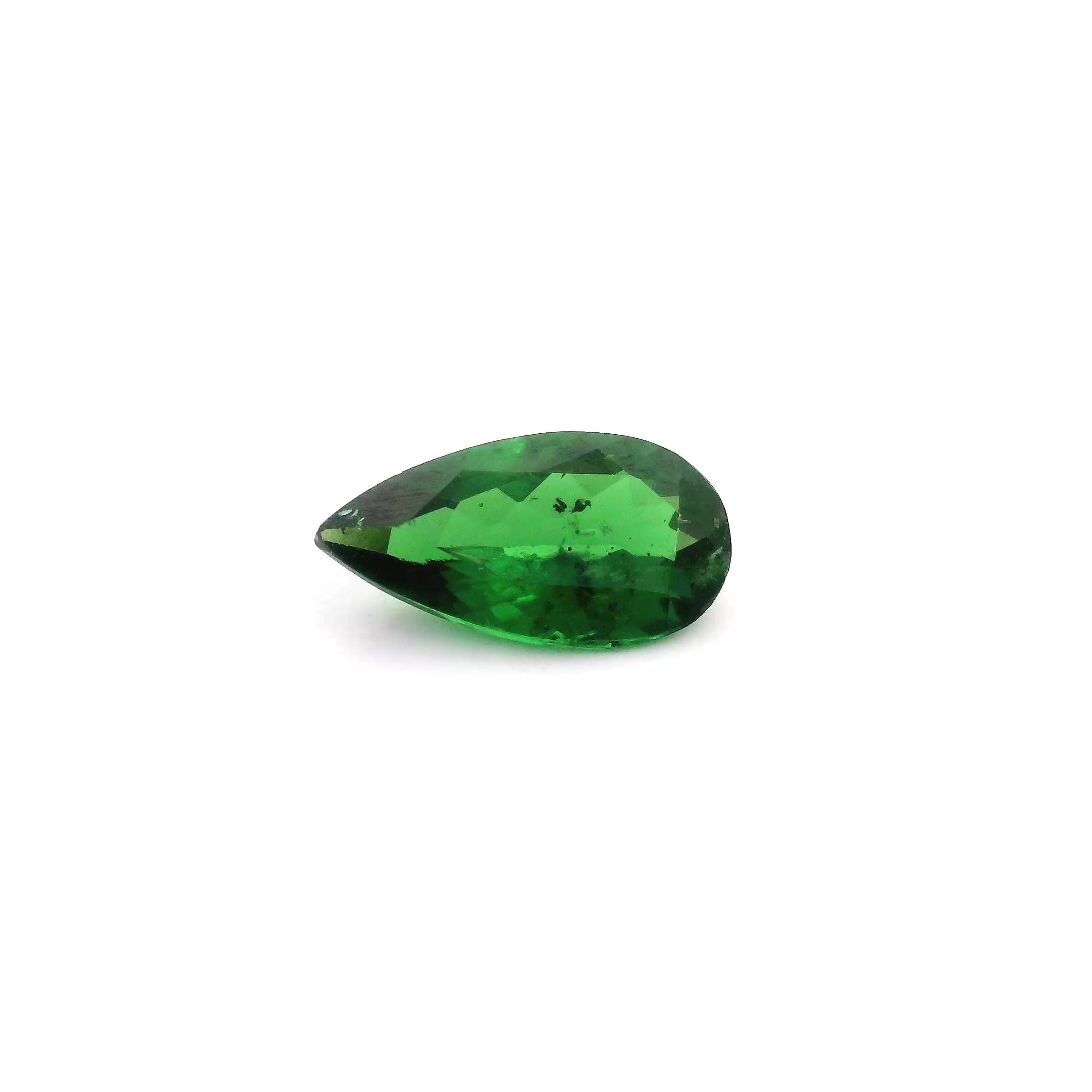 GARNET FACETED 0.99ct GREEN Deep green SI KENYA NONE