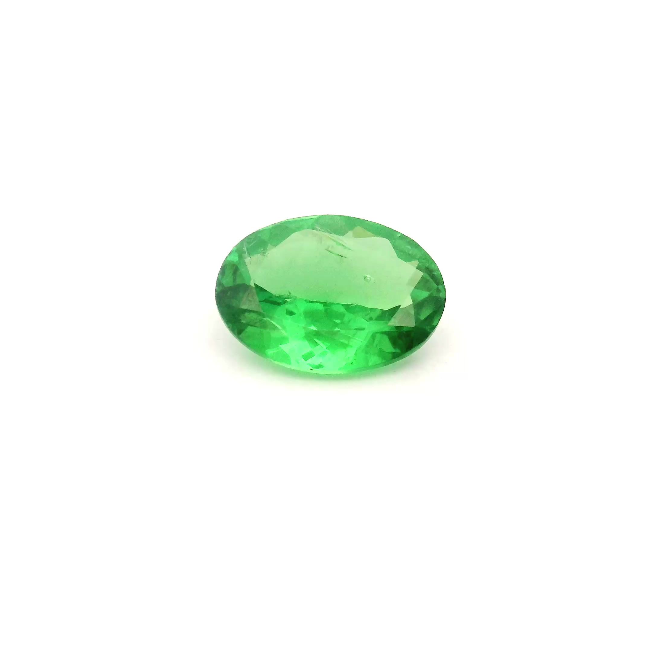 GARNET FACETED 1.24ct GREEN Deep Green SI KENYA NONE