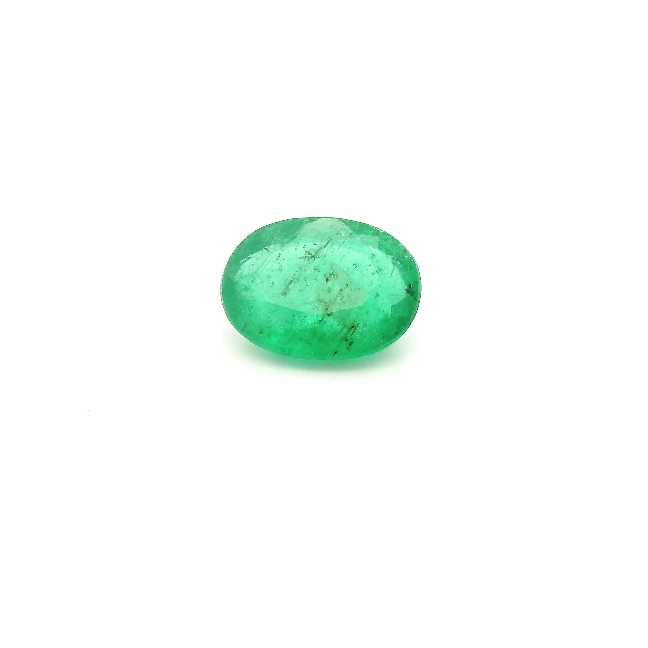 Szmaragd 1,00 ct, zielony, szlif owalny