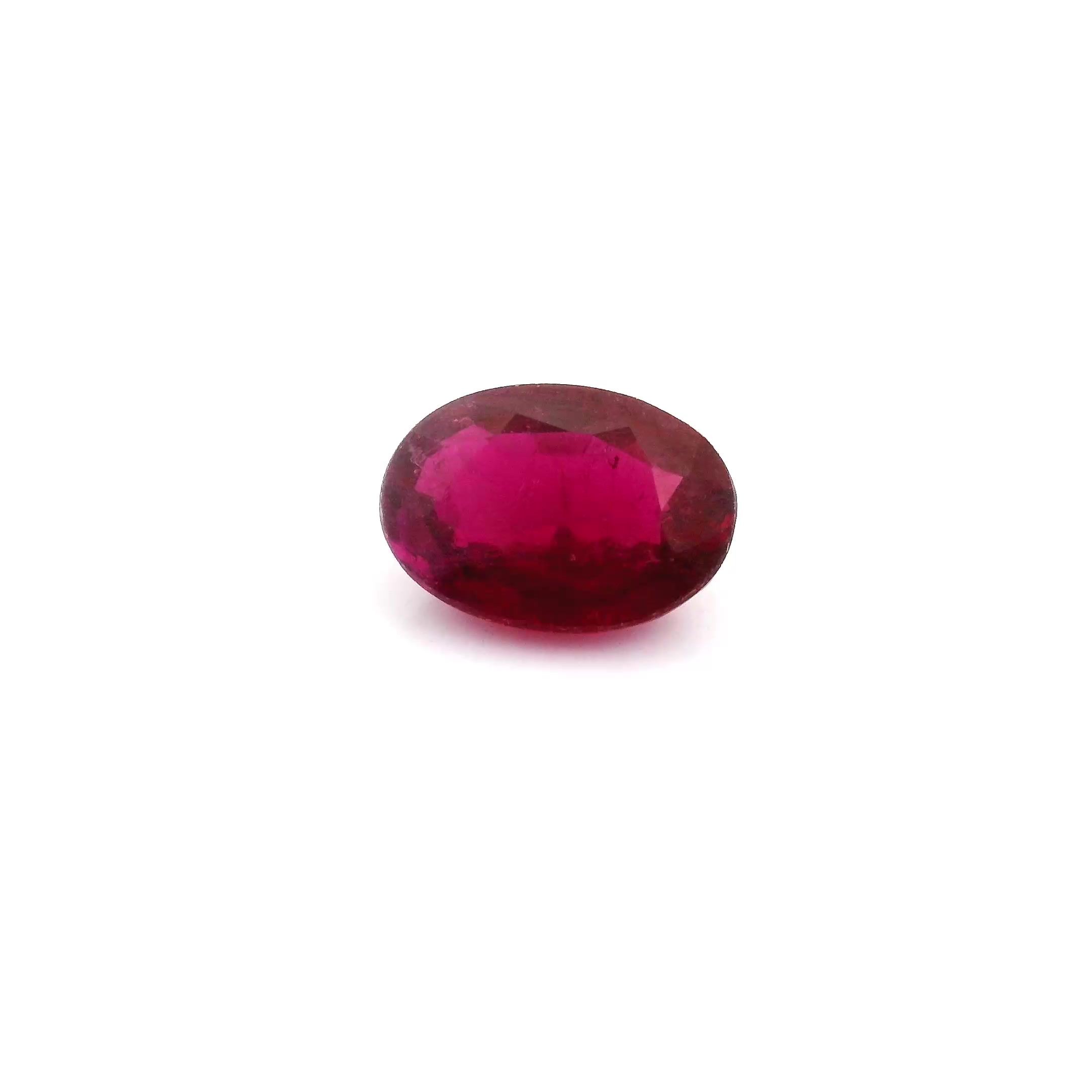 Turmalin 1,17 ct, różowy, szlif owalny