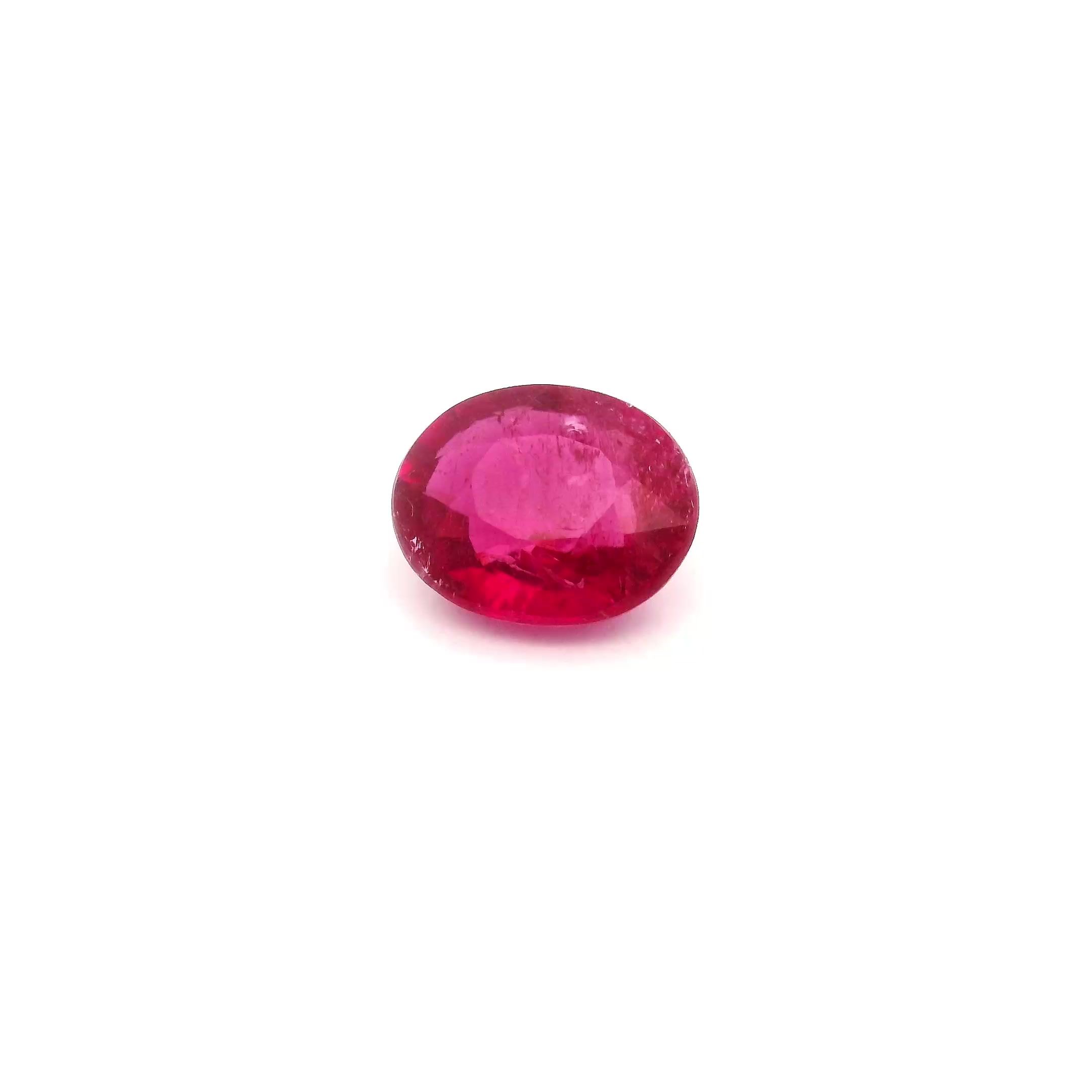 TOURMALINE FACETED 0.99ct PINK Hot pink SI REST_OF_AFRICA HEATED
