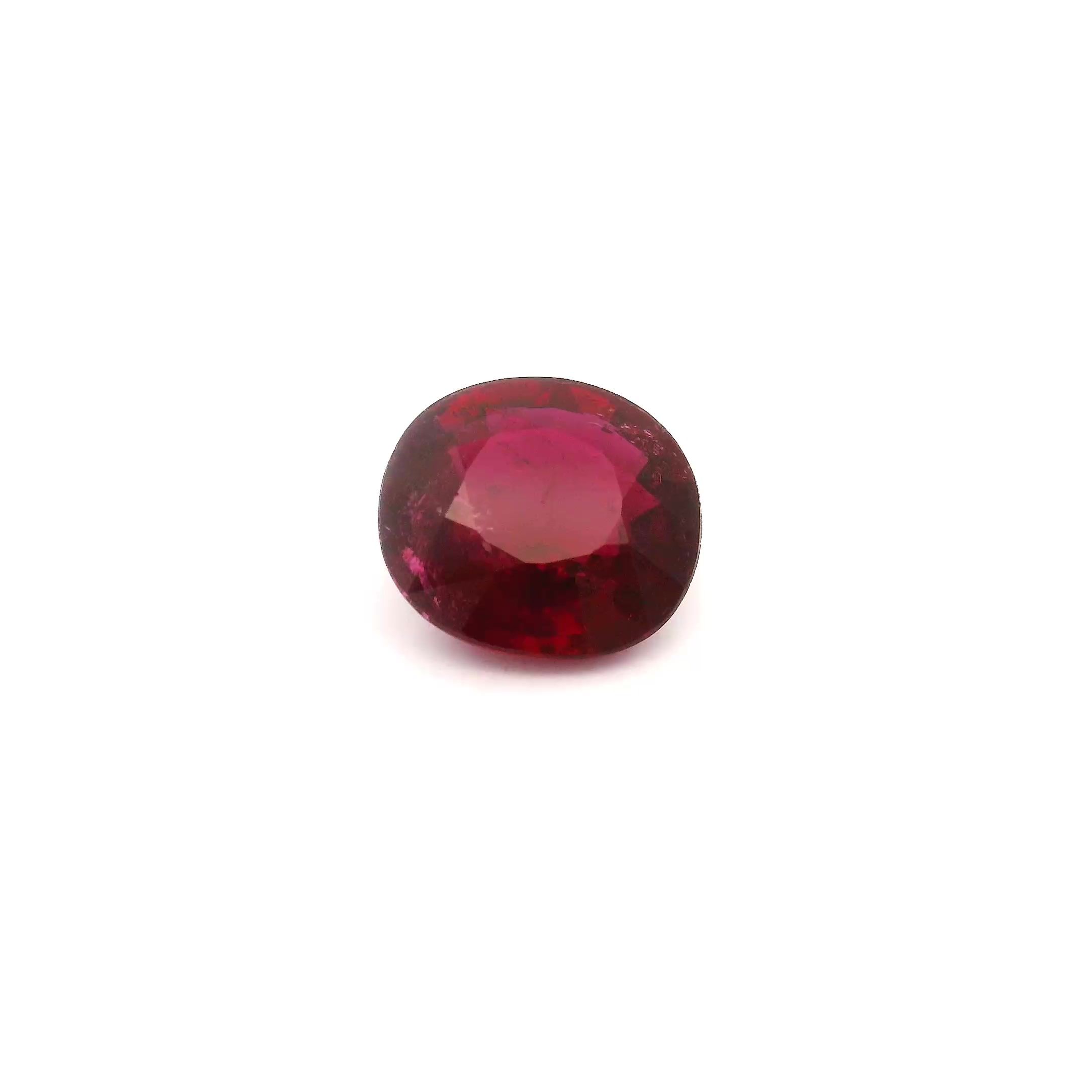Turmalin 1,21 ct, różowy, szlif owalny