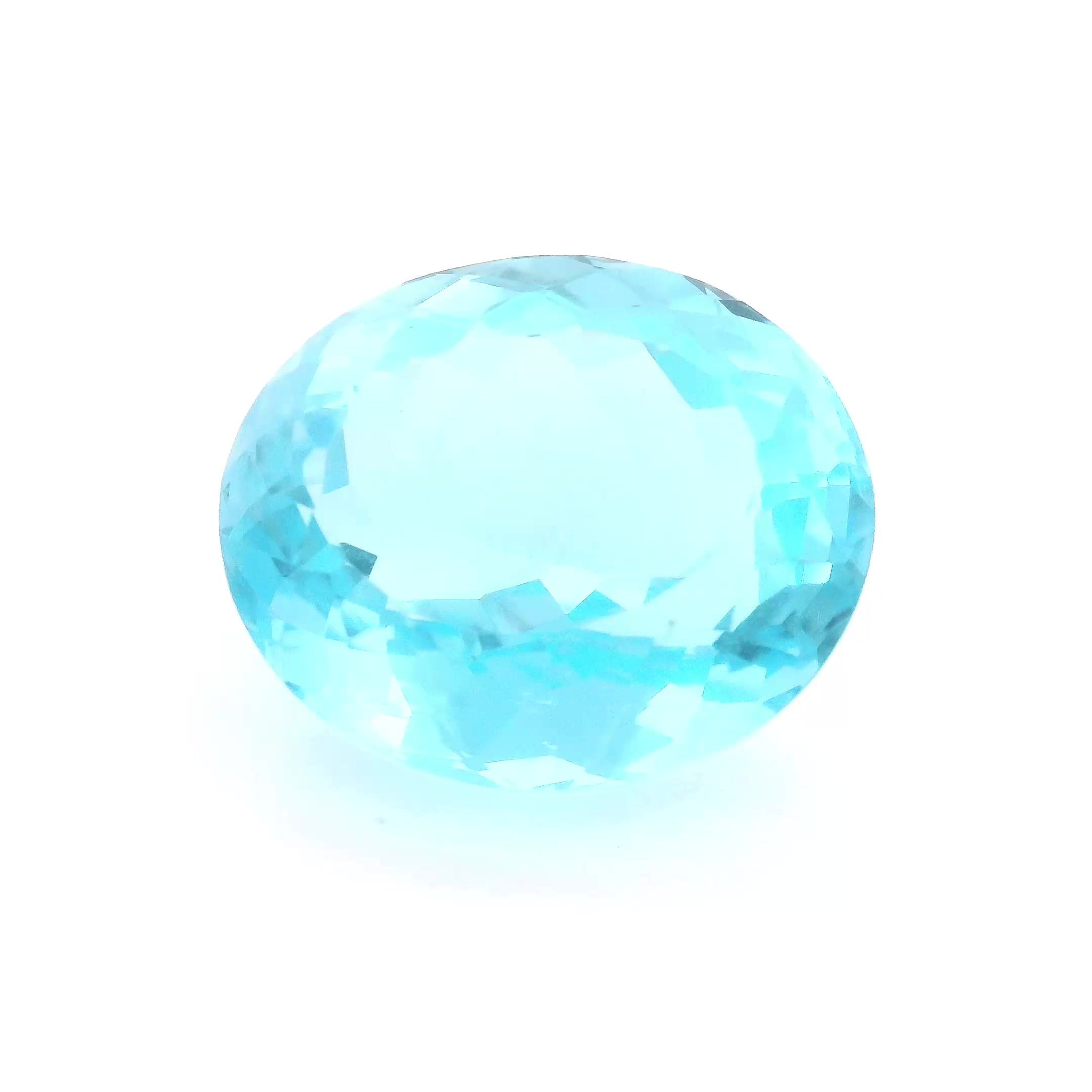 TOPAZ FACETED 11.38ct BLUE Medium intense EC REST_OF_AFRICA HEATED