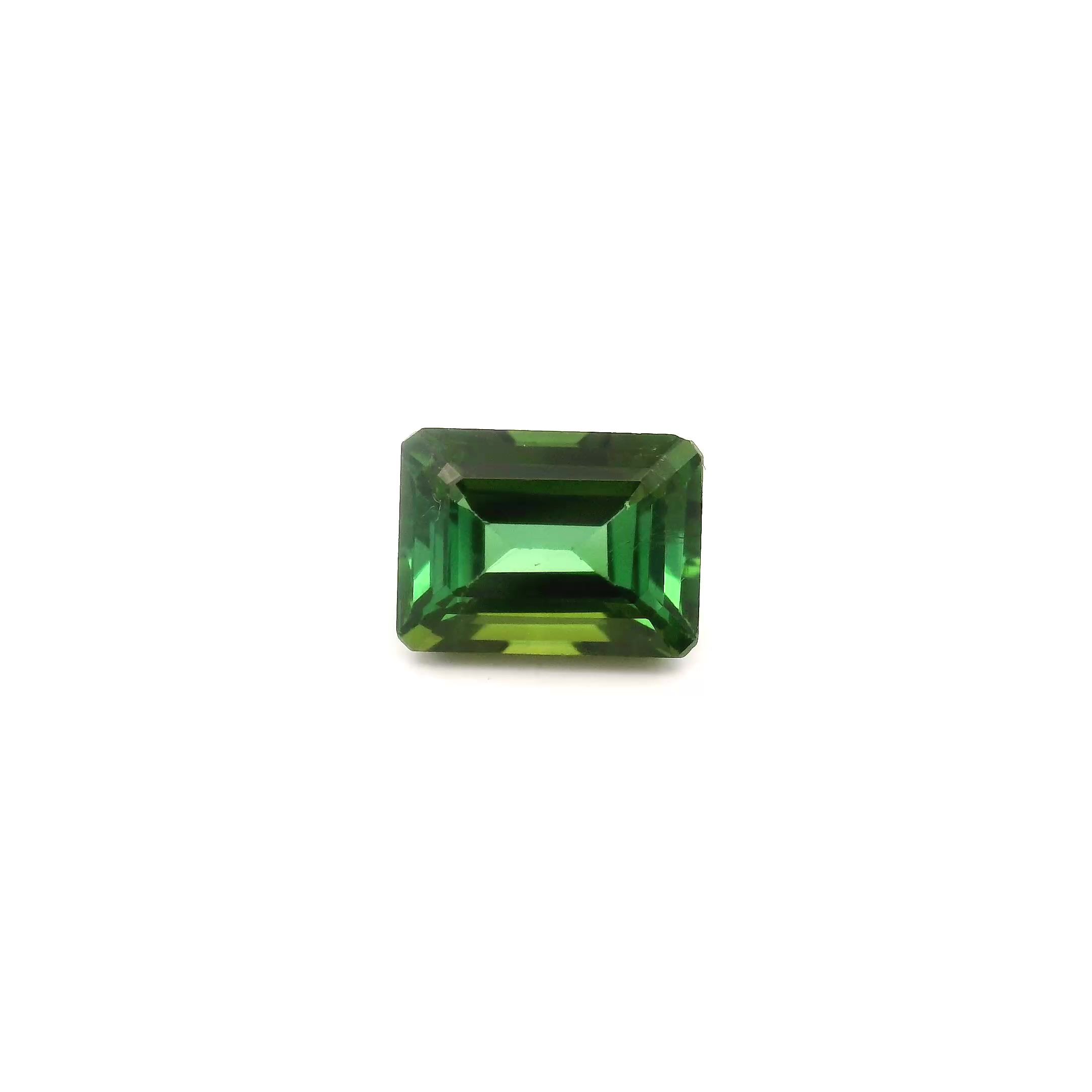Turmalin 1,10 ct, zielony, szlif ośmiokątny