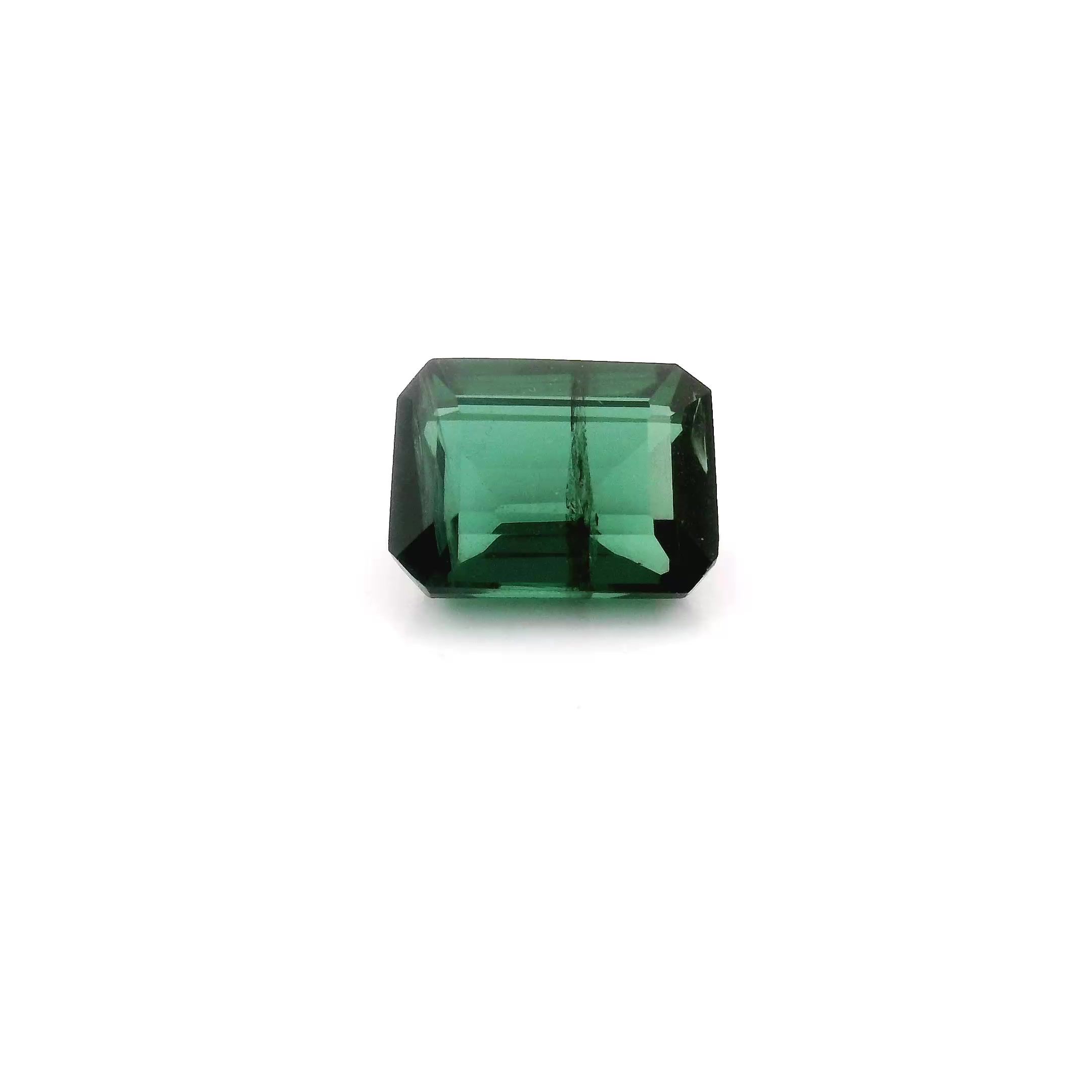 Turmalin 1,45 ct, zielony, szlif ośmiokątny