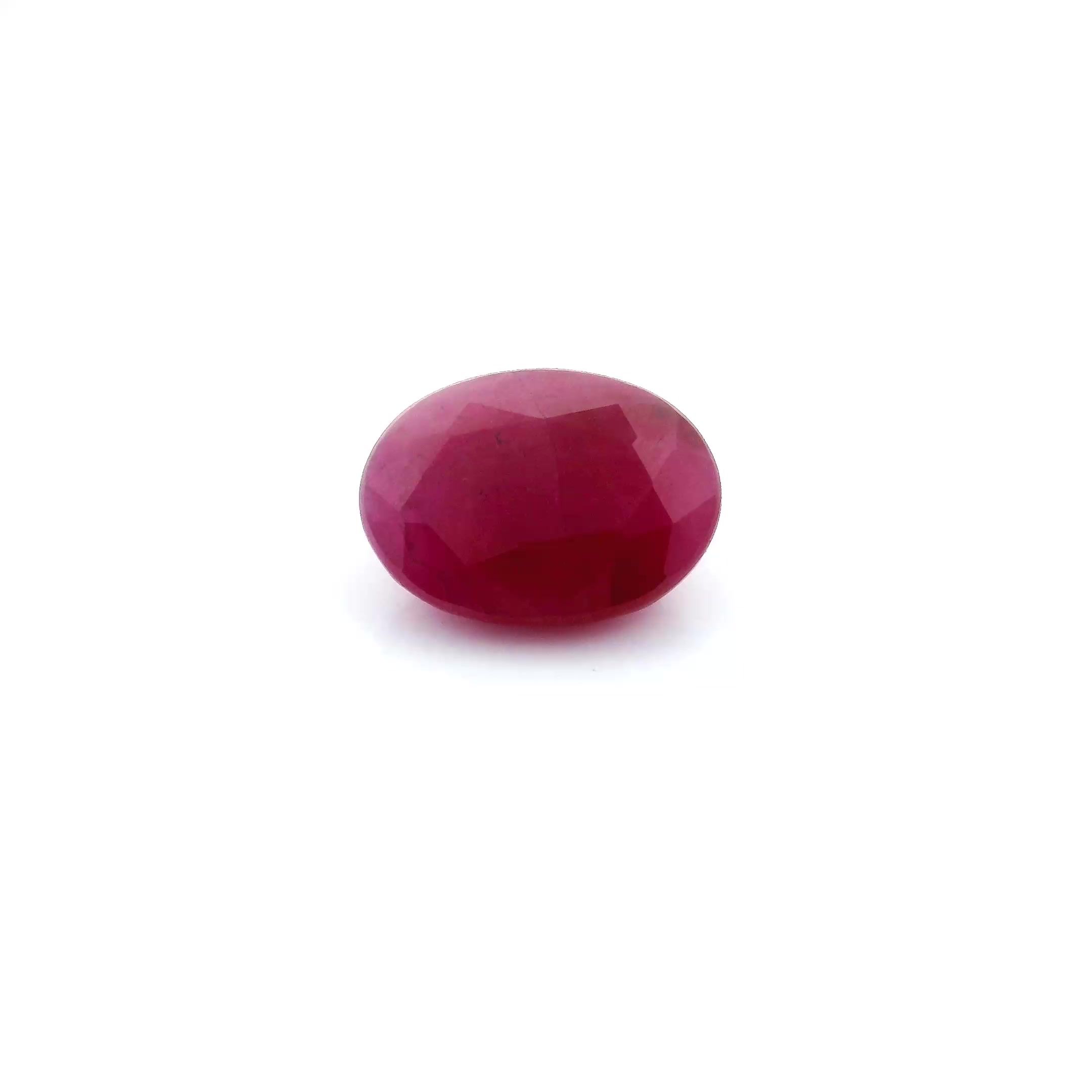 RUBY FACETED 1.76ct RED Medium Intense MI MOZAMBIQUE HEATED