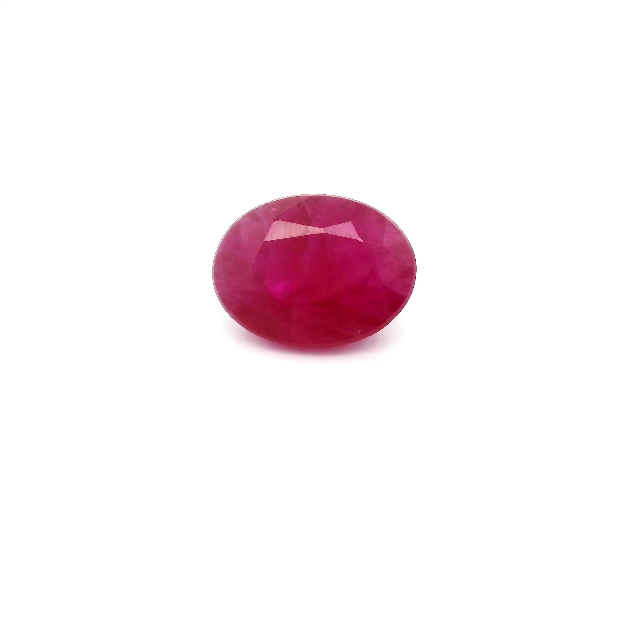 RUBY FACETED 1.78ct RED Medium Intense MI MOZAMBIQUE HEATED