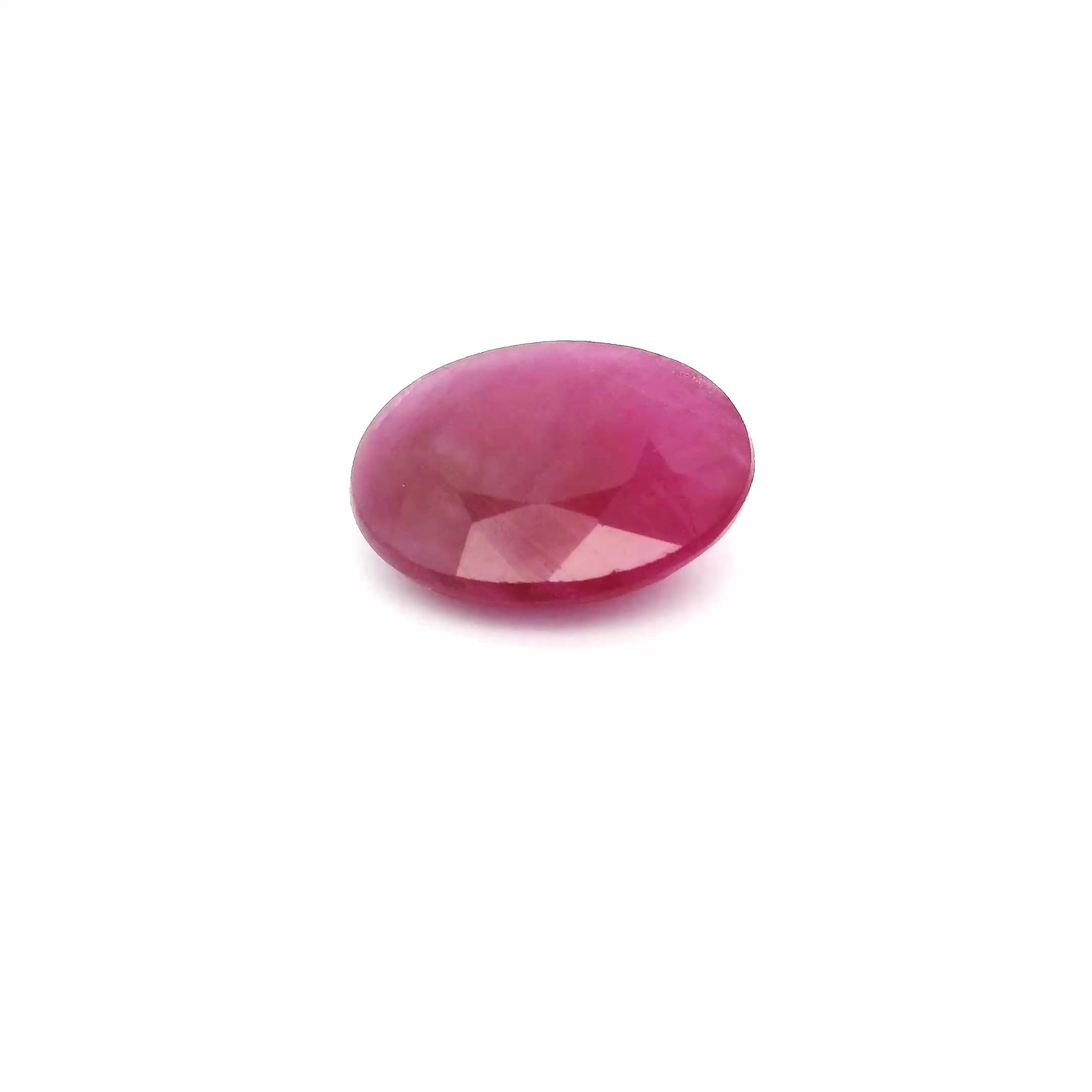 RUBY FACETED 2.1ct RED Medium Intense MI MOZAMBIQUE HEATED