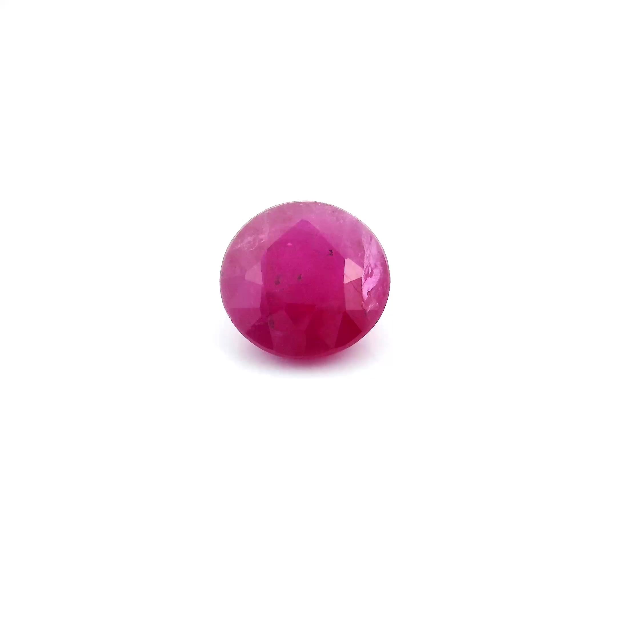 Rubin 1,44 ct, czerwony, szlif okrągły