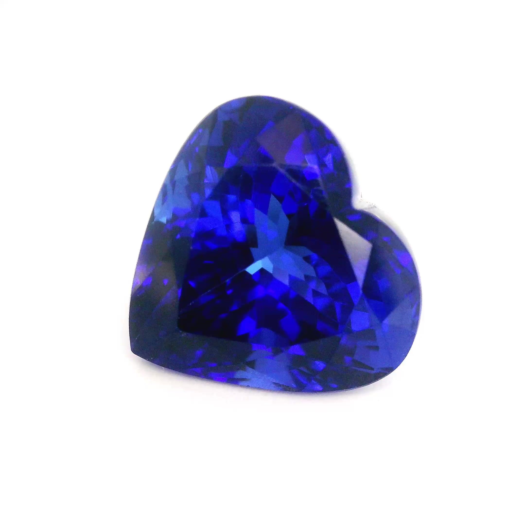 Tanzanit 10,52 ct, niebieski, szlif serce