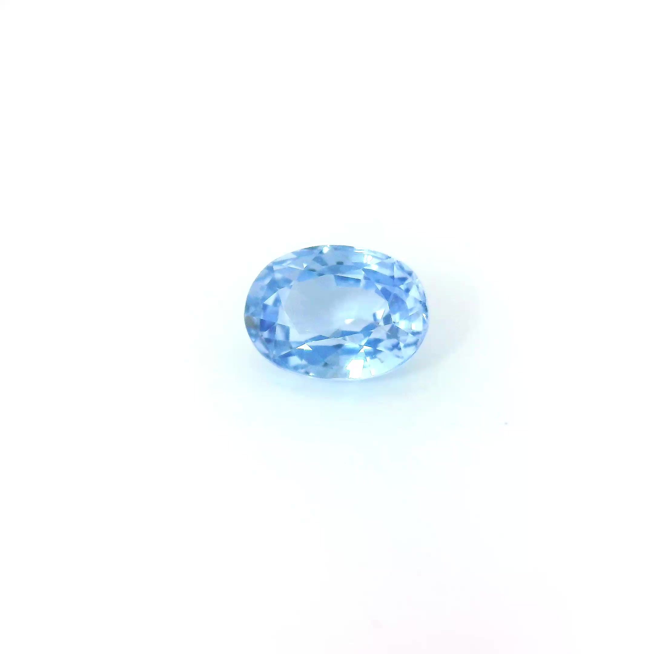 Szafir 1,40 ct, niebieski, szlif owalny