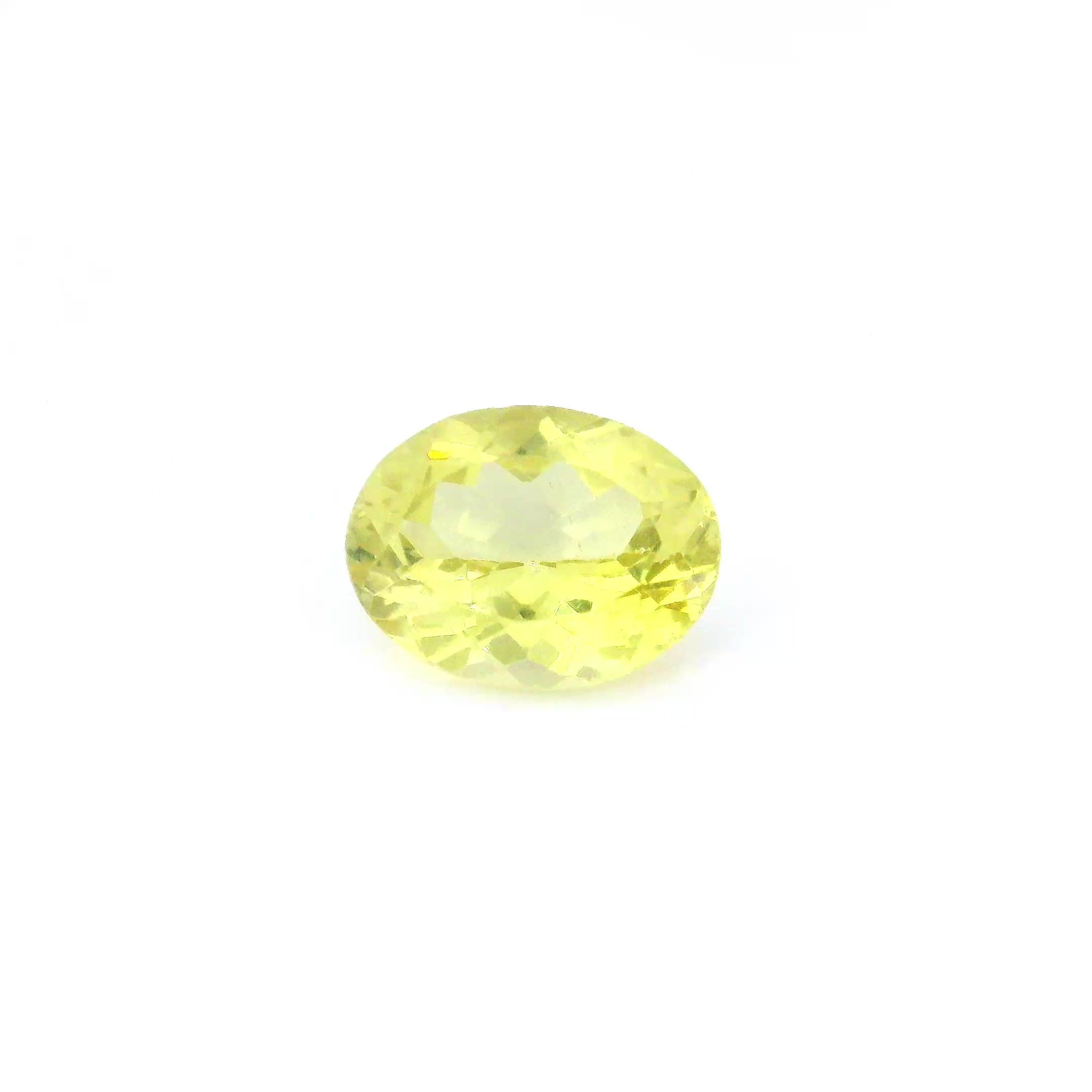 Apatyt 1,66 ct, żółty, szlif owalny