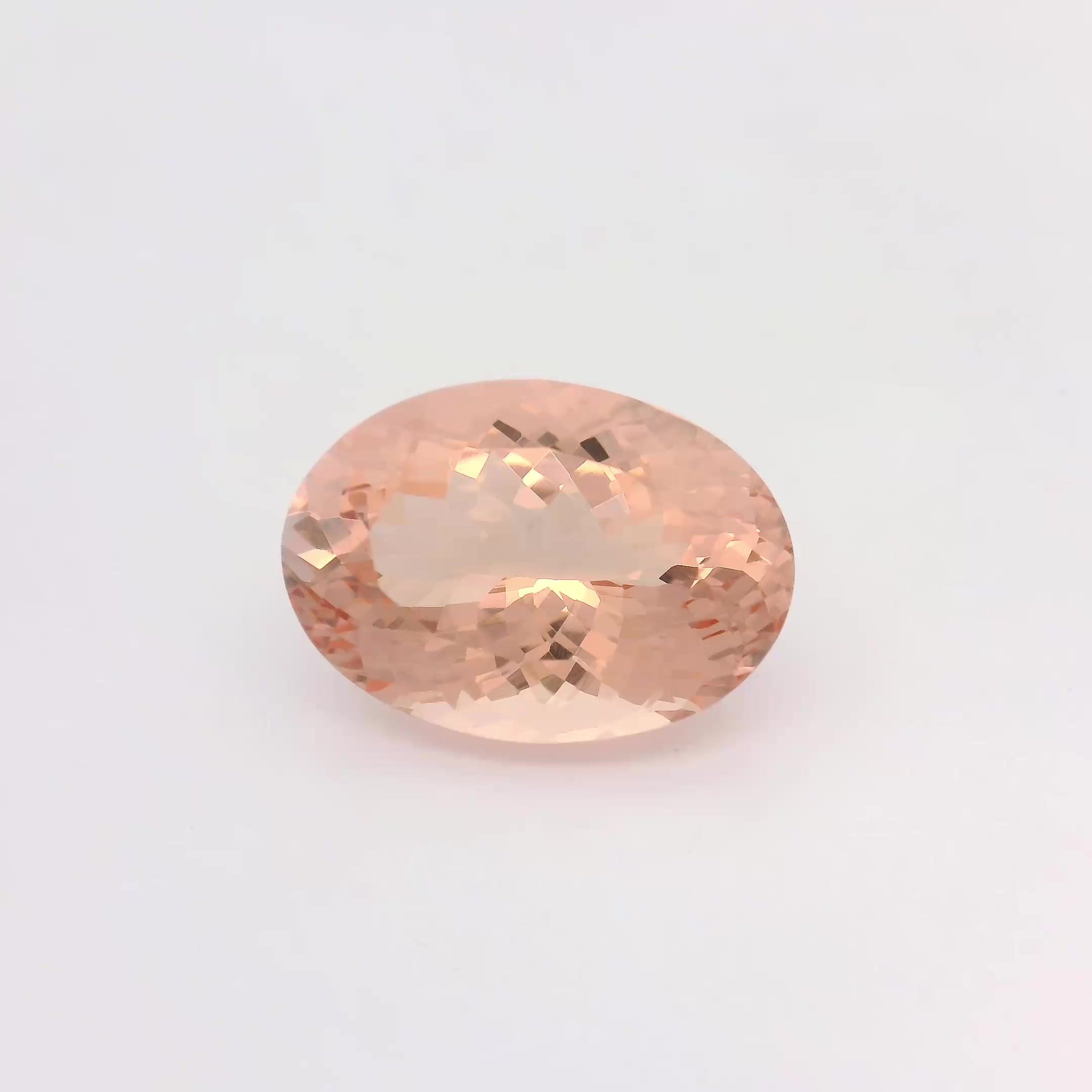 Morganit 11,28 ct, różowy, szlif owalny