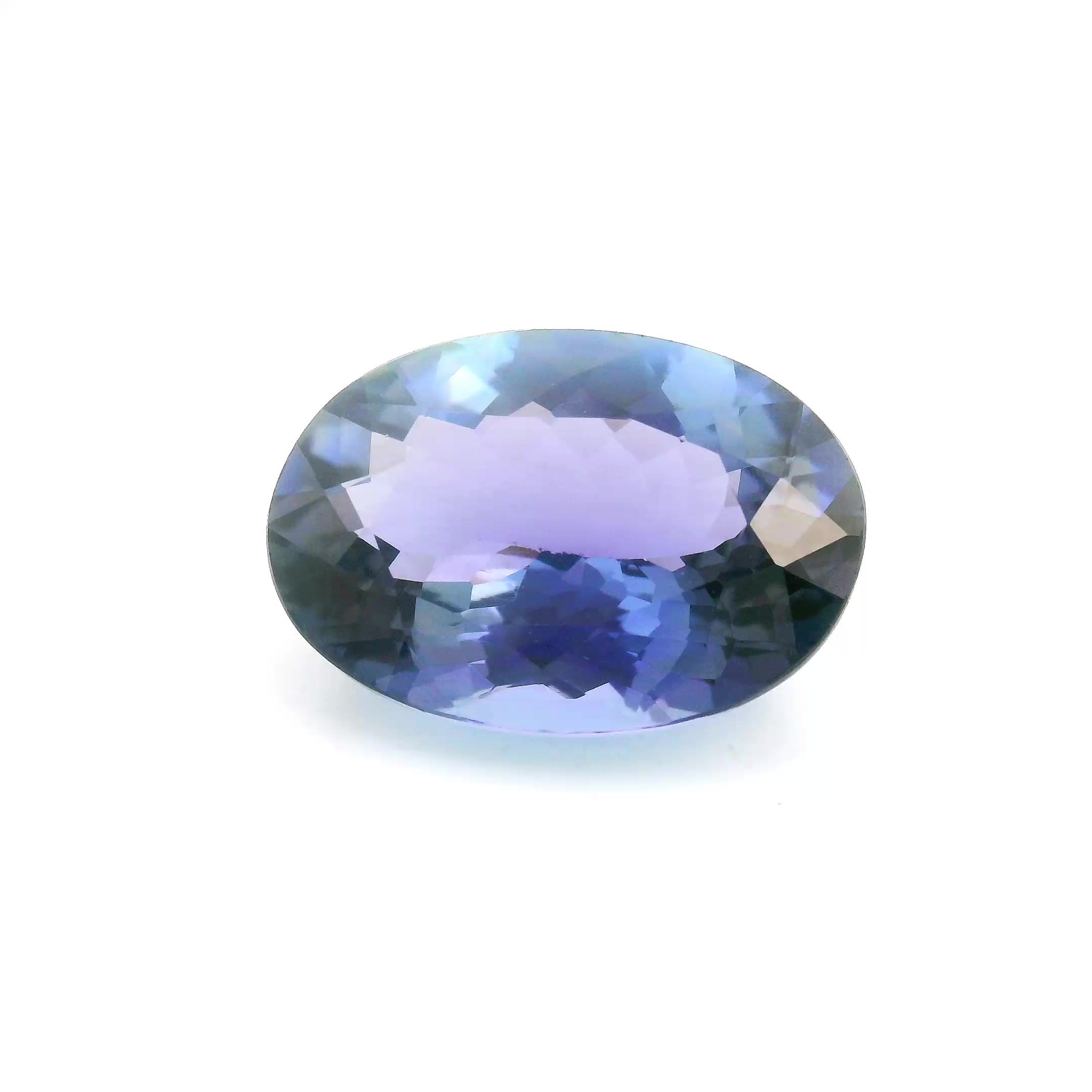 Tanzanit 5,69 ct, niebieski, szlif owalny