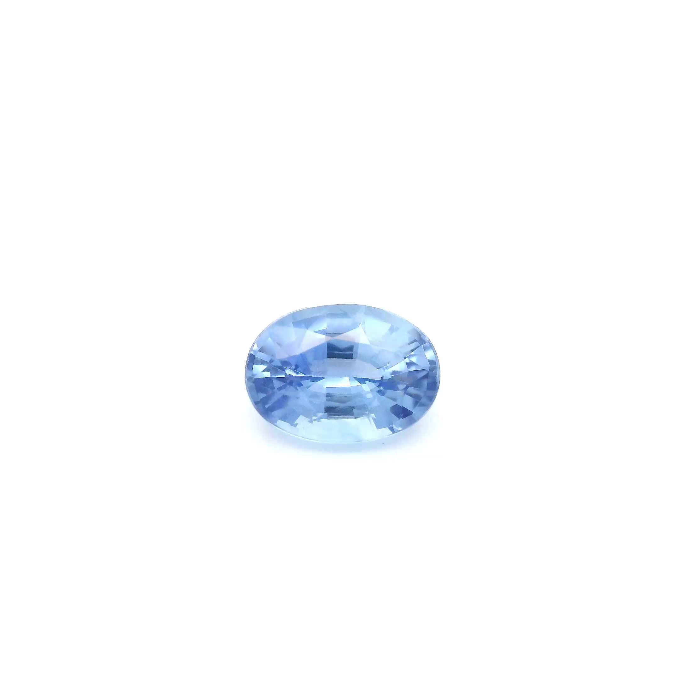 Szafir 1,27 ct, niebieski, szlif owalny