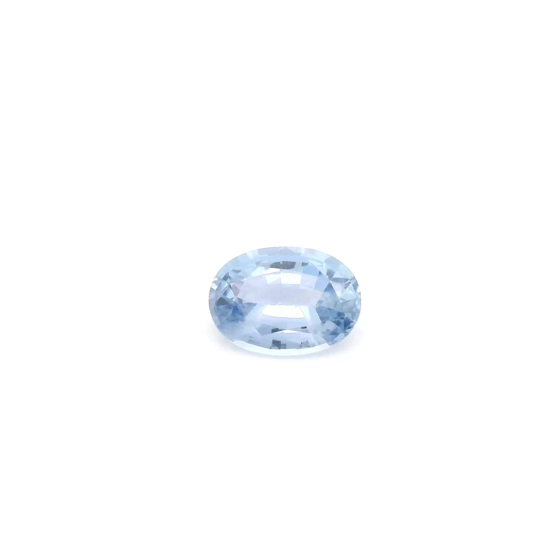 SAPPHIRE FACETED 0.94ct BLUE Light SI SRILANKA HEATED
