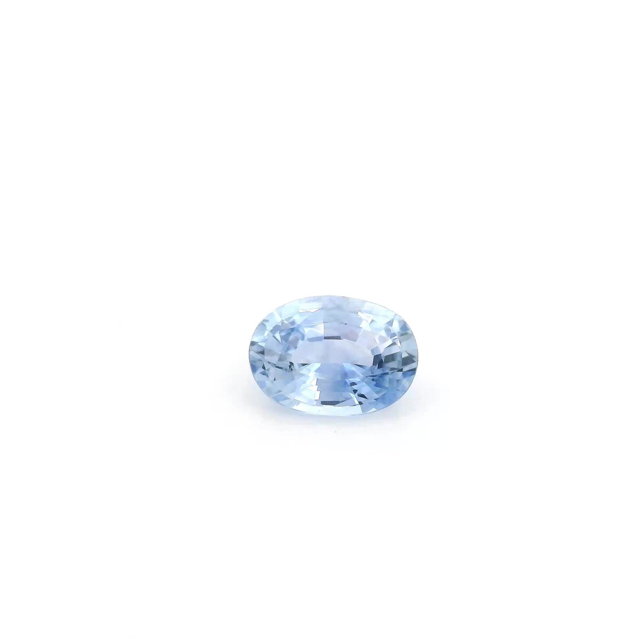 SAPPHIRE FACETED 0.77ct BLUE Light SI SRILANKA HEATED