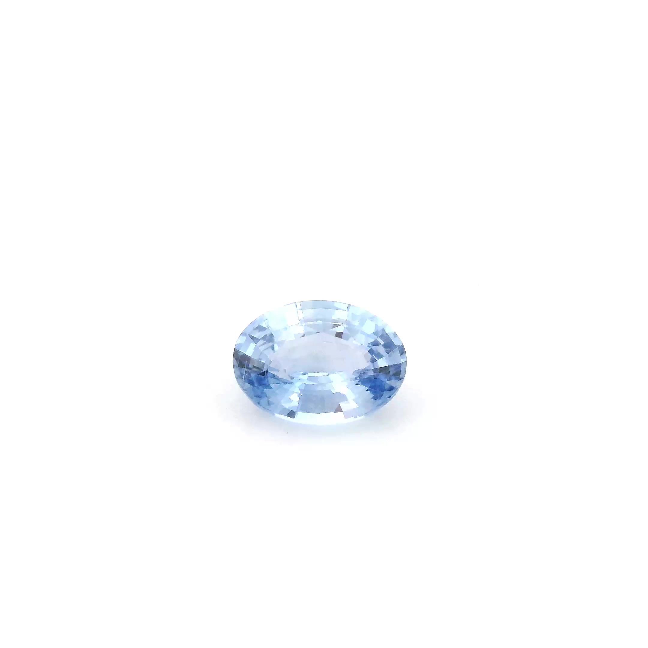 SAPPHIRE FACETED 0.78ct BLUE Light SI SRILANKA HEATED