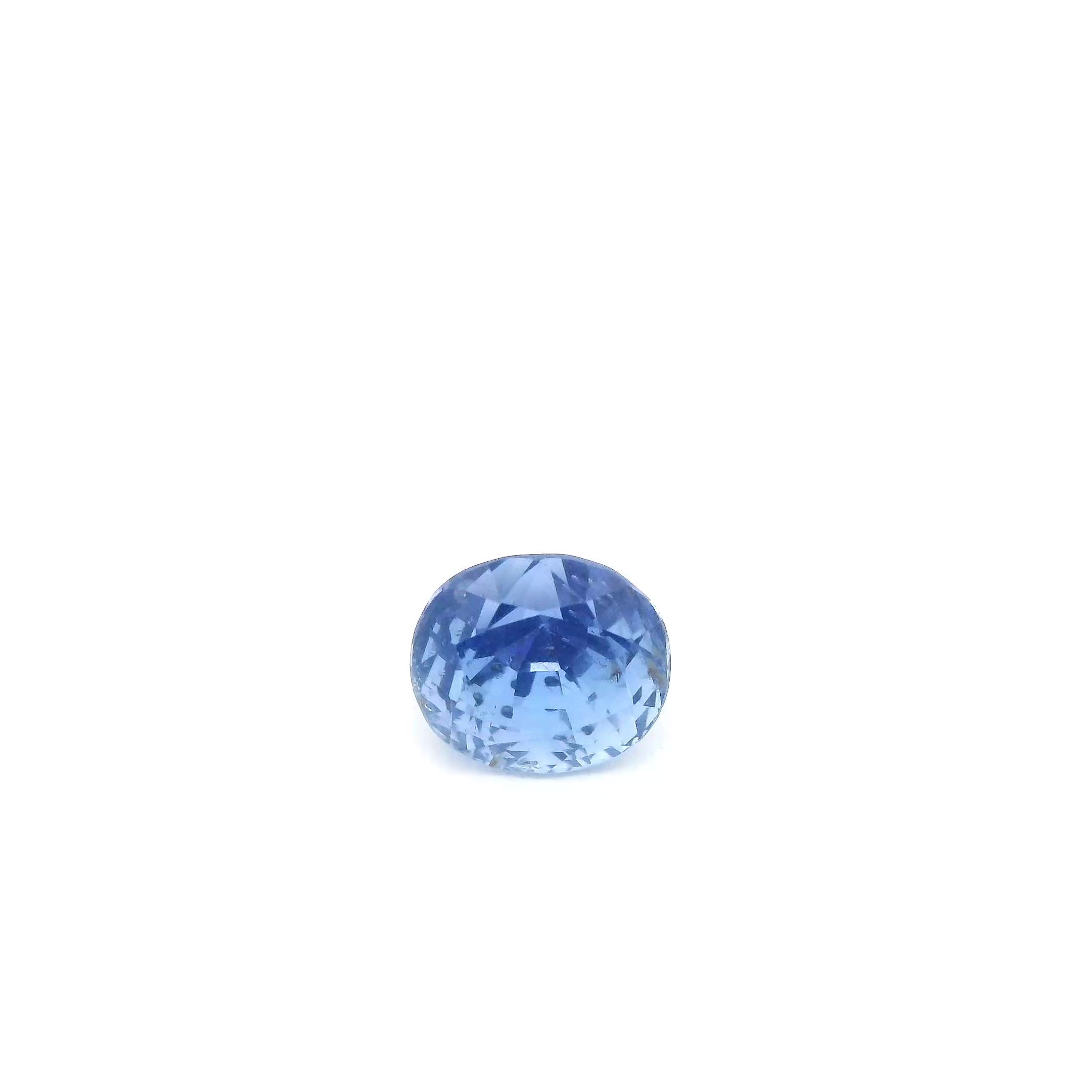 Szafir 1,37 ct, niebieski, szlif owalny