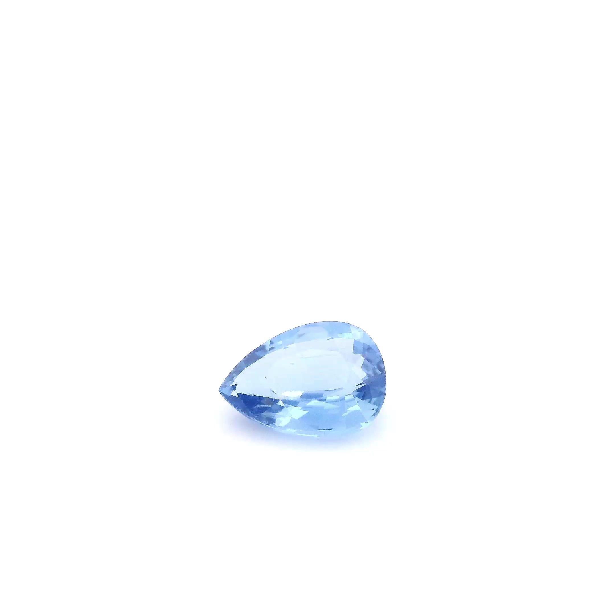 SAPPHIRE FACETED 0.82ct BLUE Medium Intense EC SRILANKA HEATED