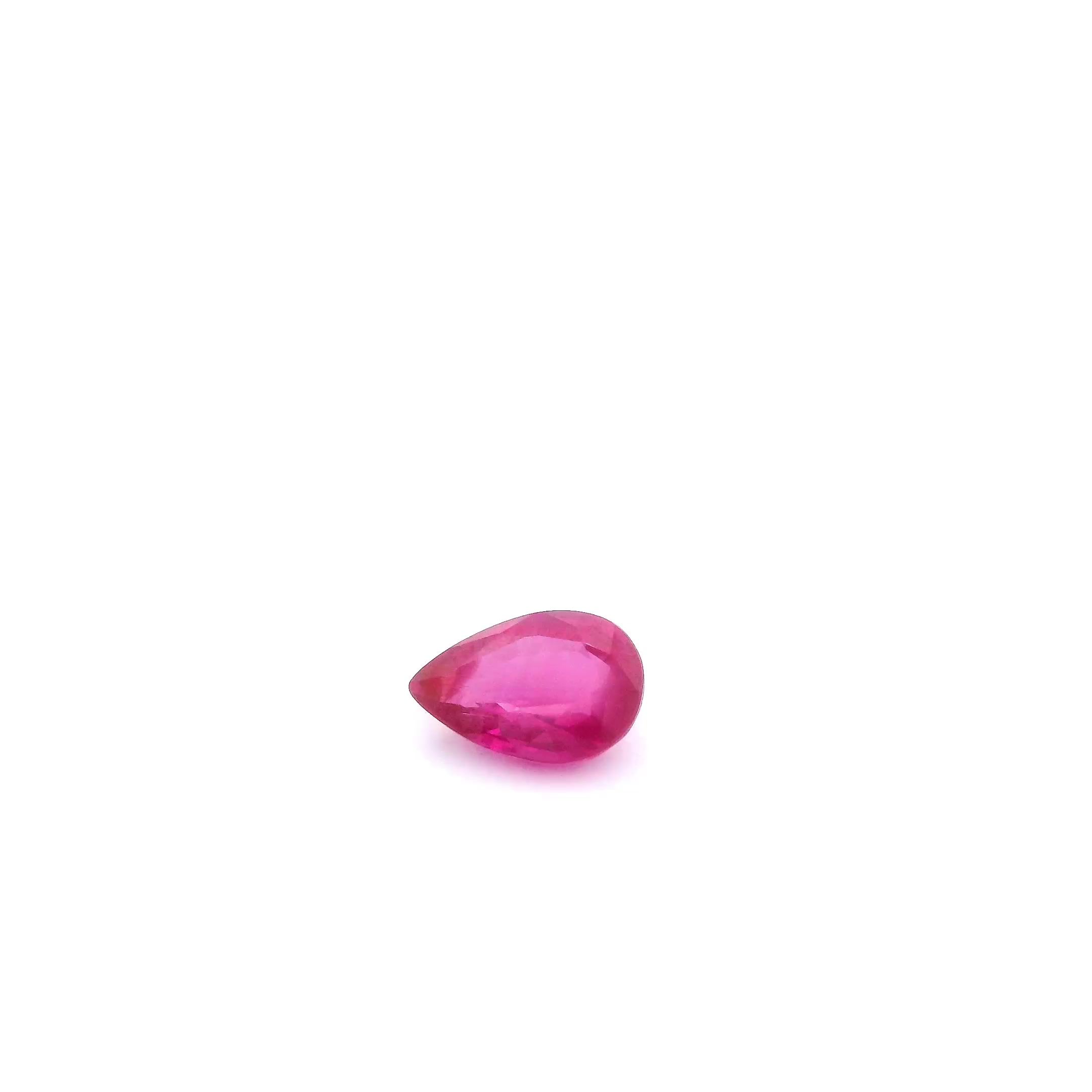 RUBY FACETED 0.44ct RED Intense SI MOZAMBIQUE NONE