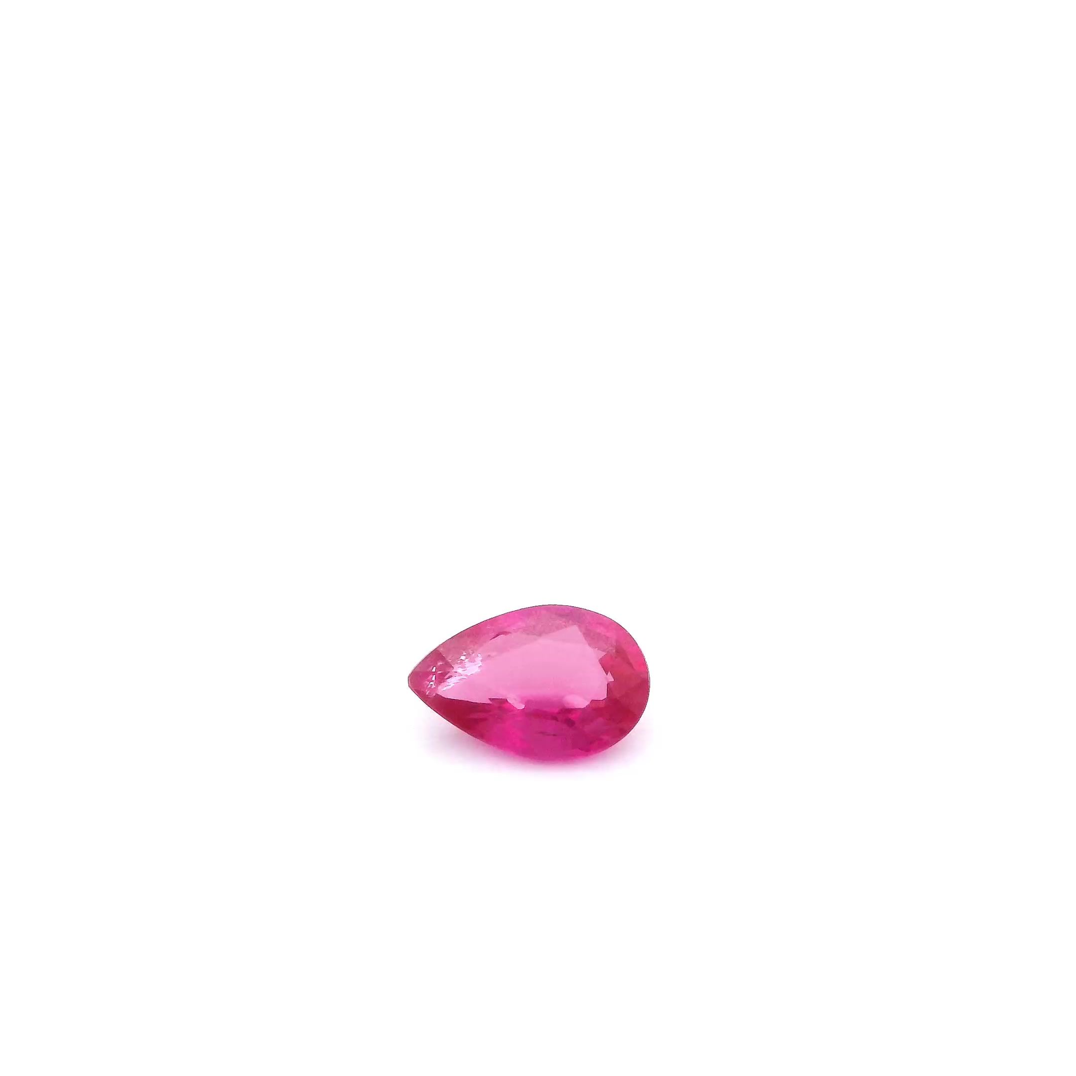 RUBY FACETED 0.4ct RED Intense SI MOZAMBIQUE HEATED