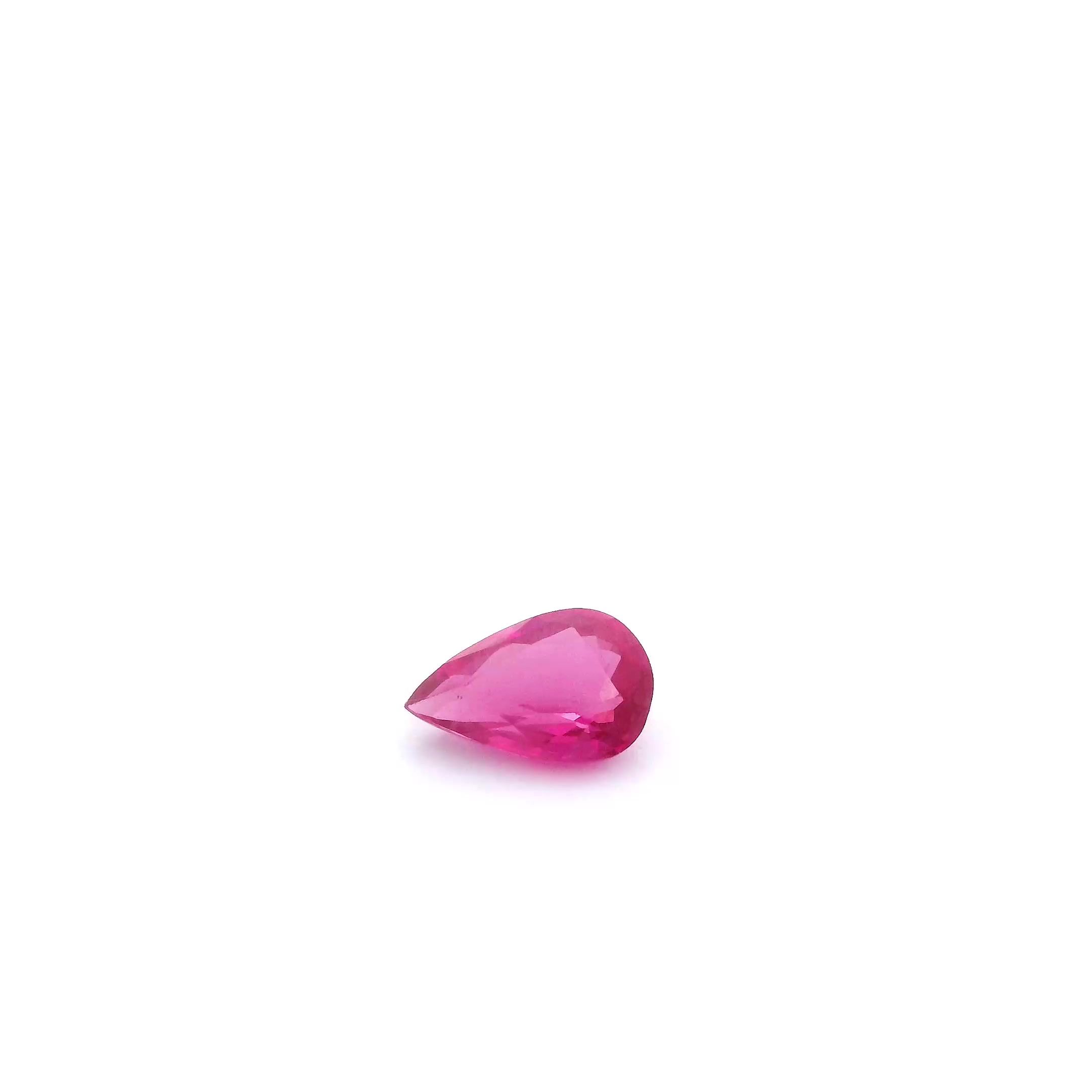 RUBY FACETED 0.44ct RED Intense SI MOZAMBIQUE NONE