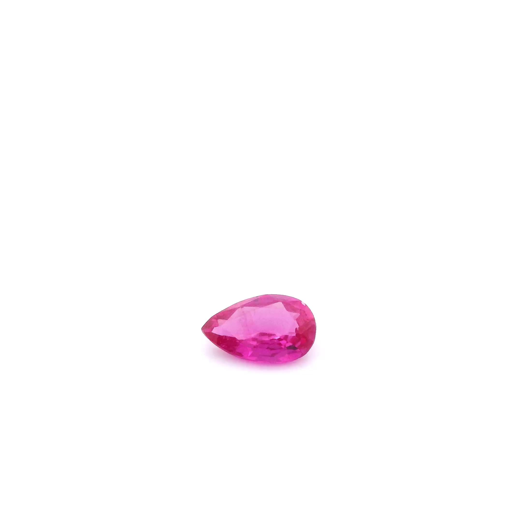 RUBY FACETED 0.35ct RED Intense SI MOZAMBIQUE HEATED
