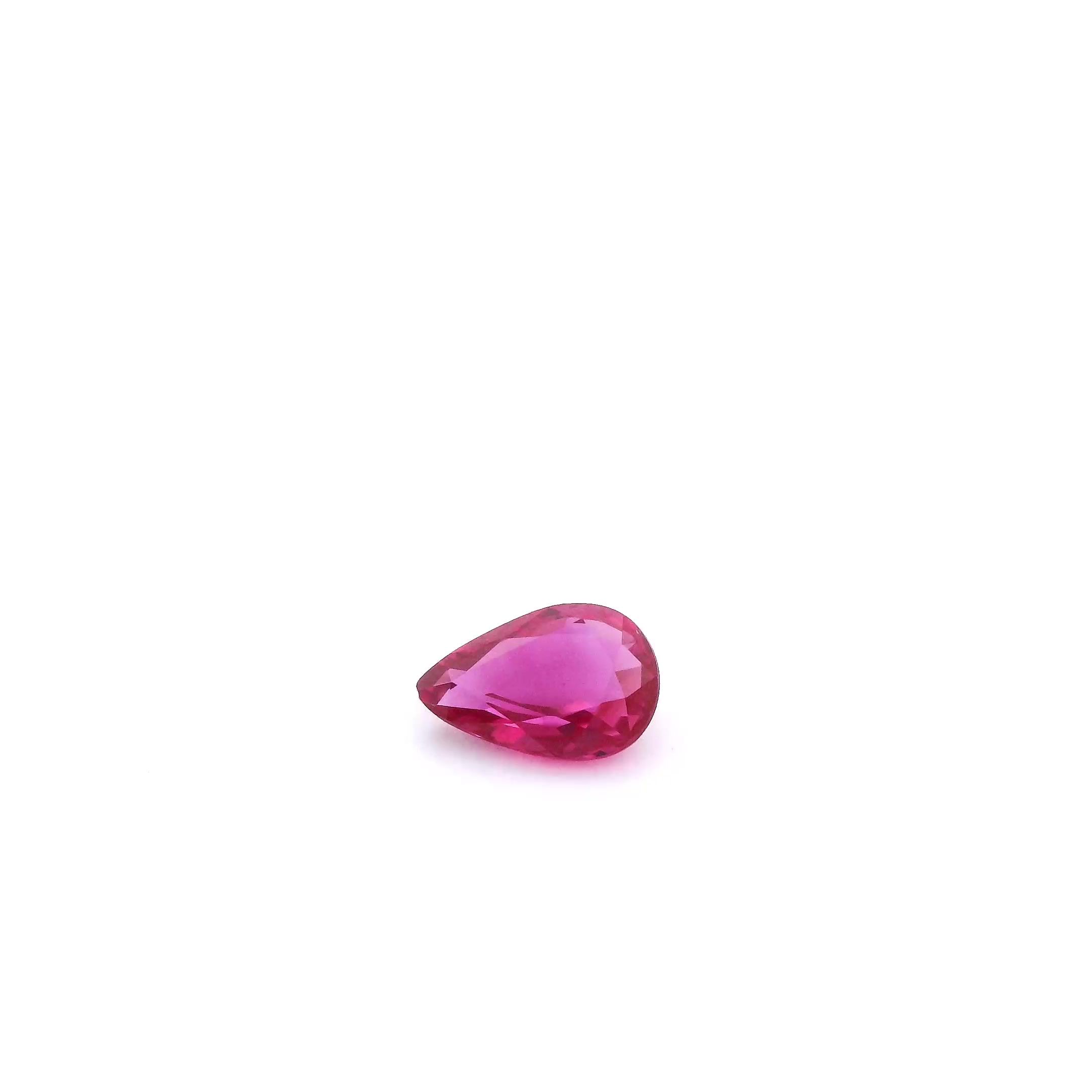 RUBY FACETED 0.43ct RED Vivid SI MOZAMBIQUE NONE