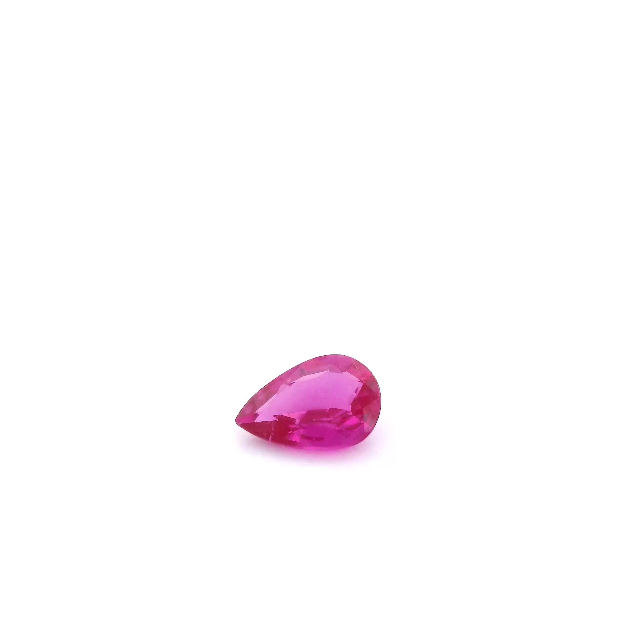 RUBY FACETED 0.43ct RED Vivid SI MOZAMBIQUE NONE