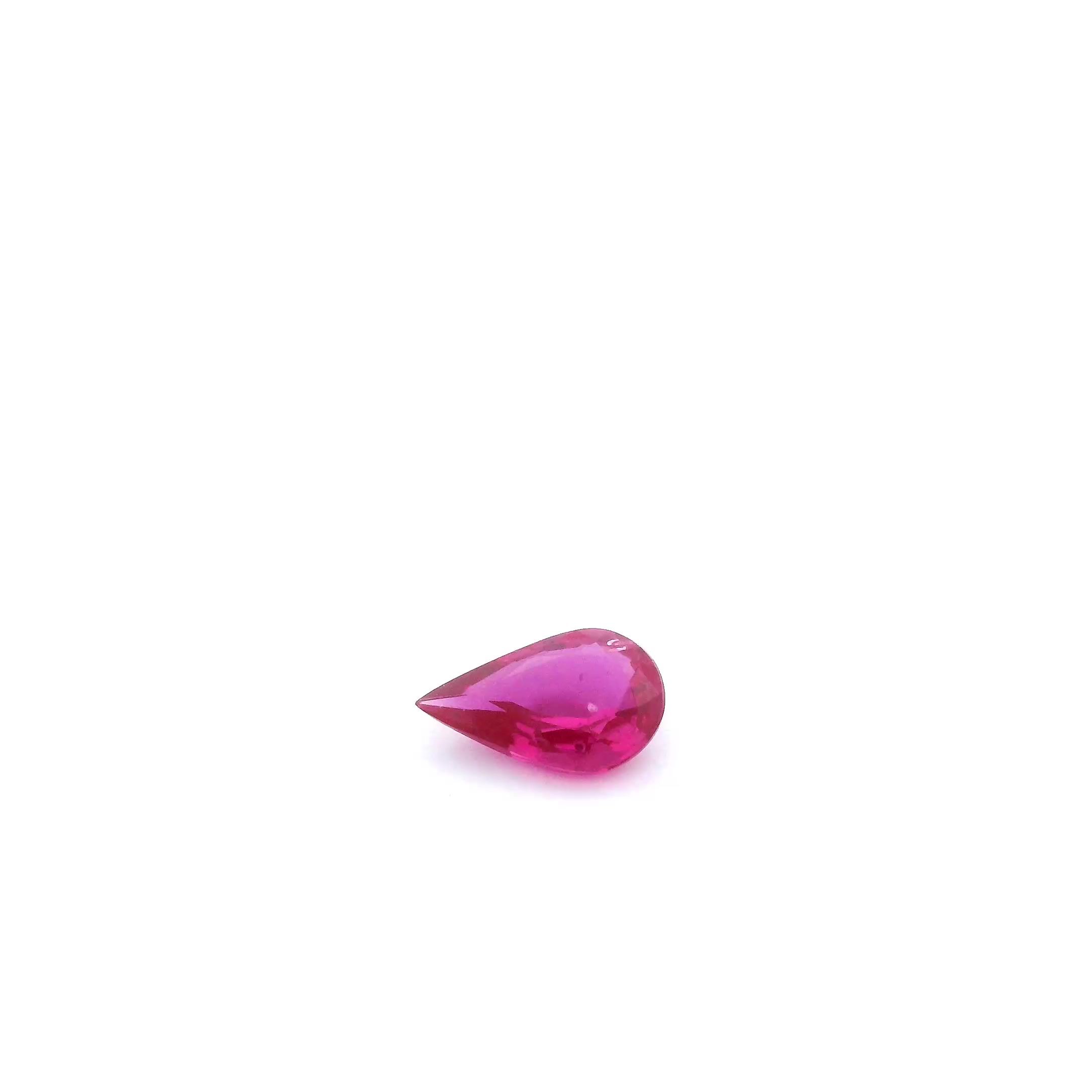 RUBY FACETED 0.35ct RED Vivid SI MOZAMBIQUE NONE