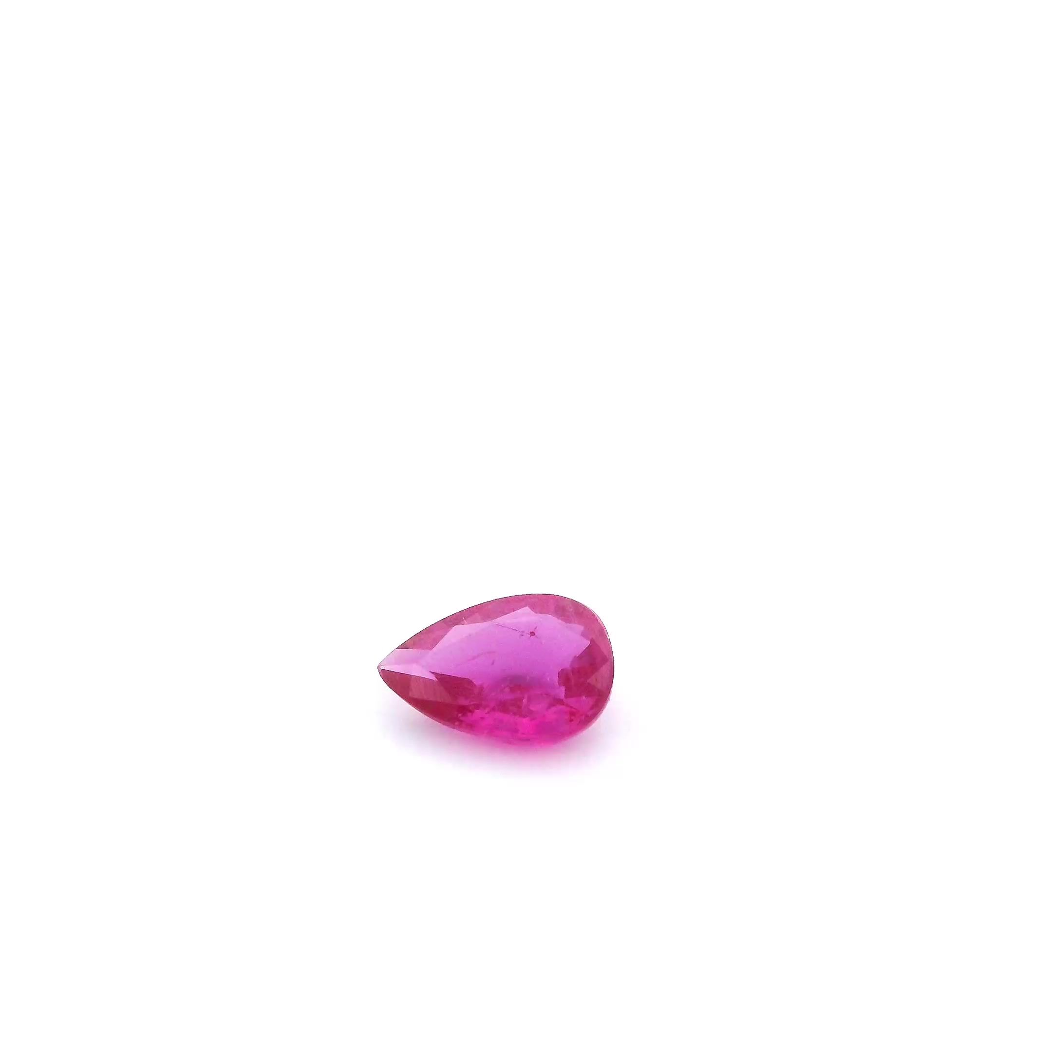 RUBY FACETED 0.42ct RED Intense SI MOZAMBIQUE NONE