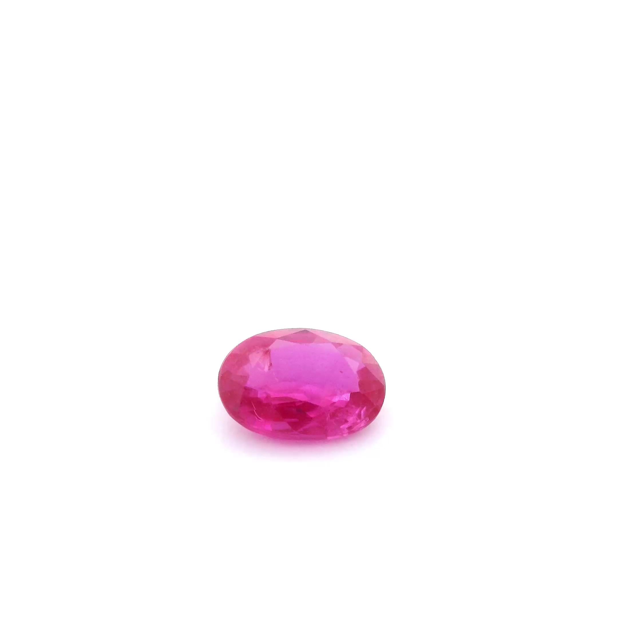 Rubin 1,05 ct, czerwony, szlif owalny