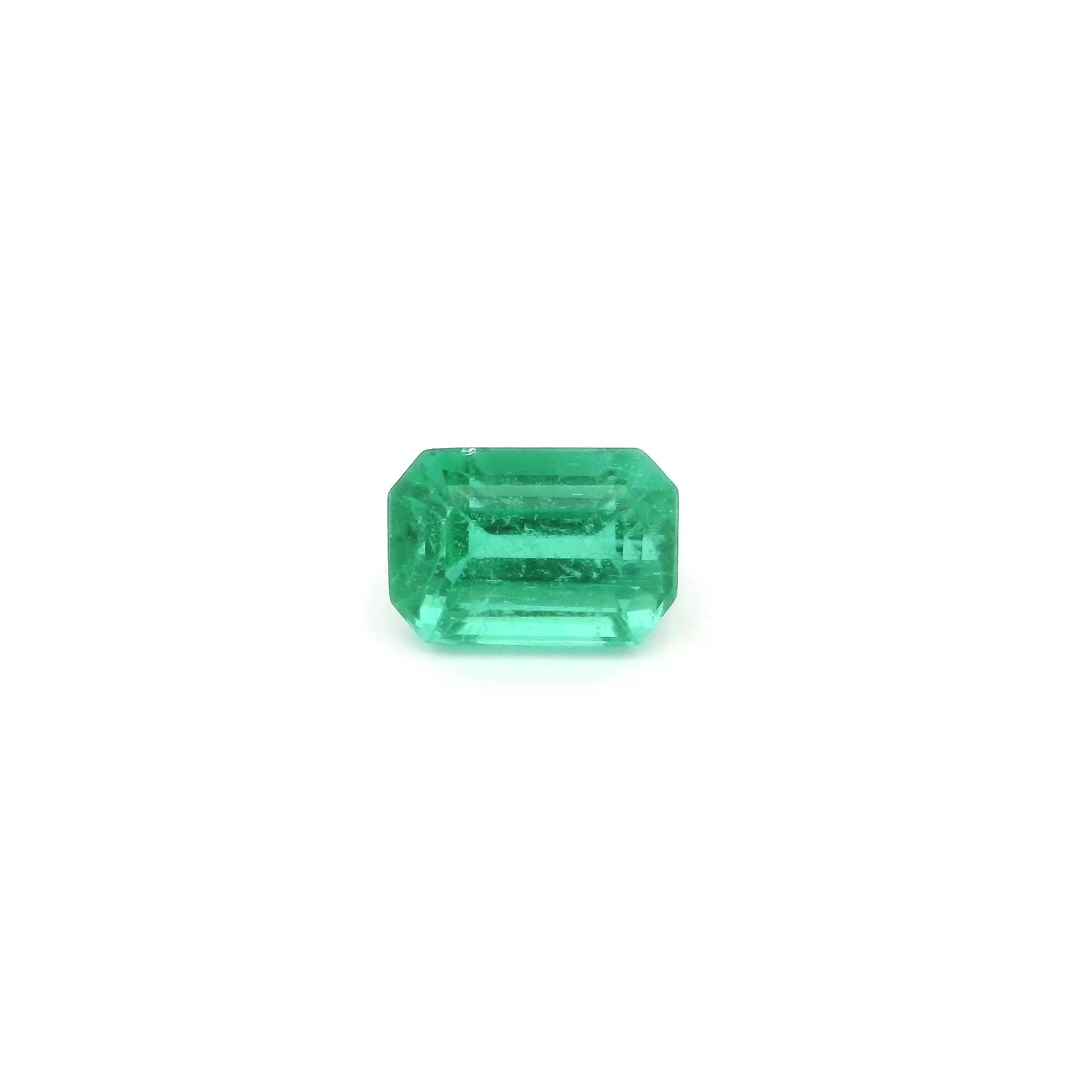 Szmaragd 1,06 ct, zielony, szlif ośmiokątny