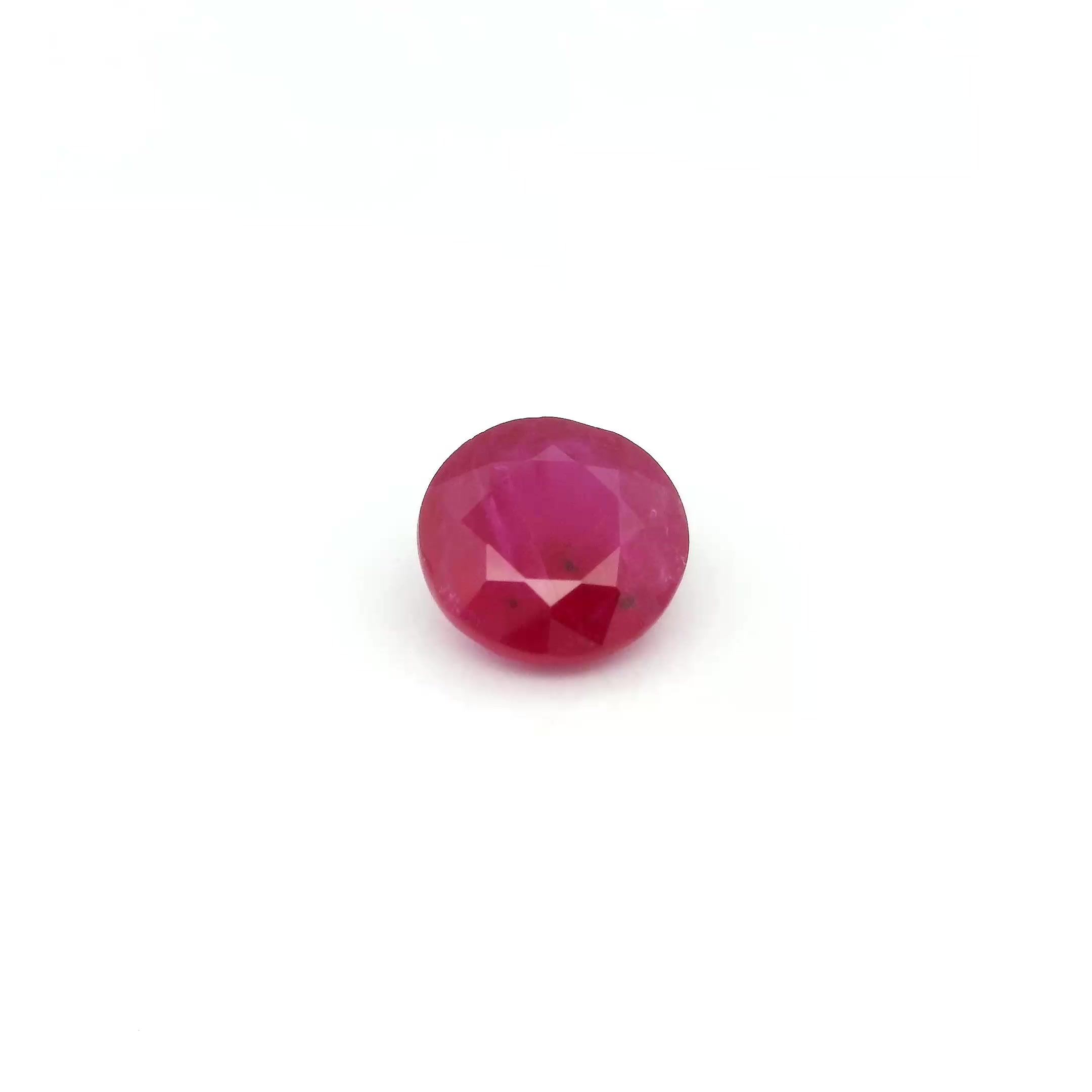 Rubin 1,16 ct, czerwony, szlif okrągły
