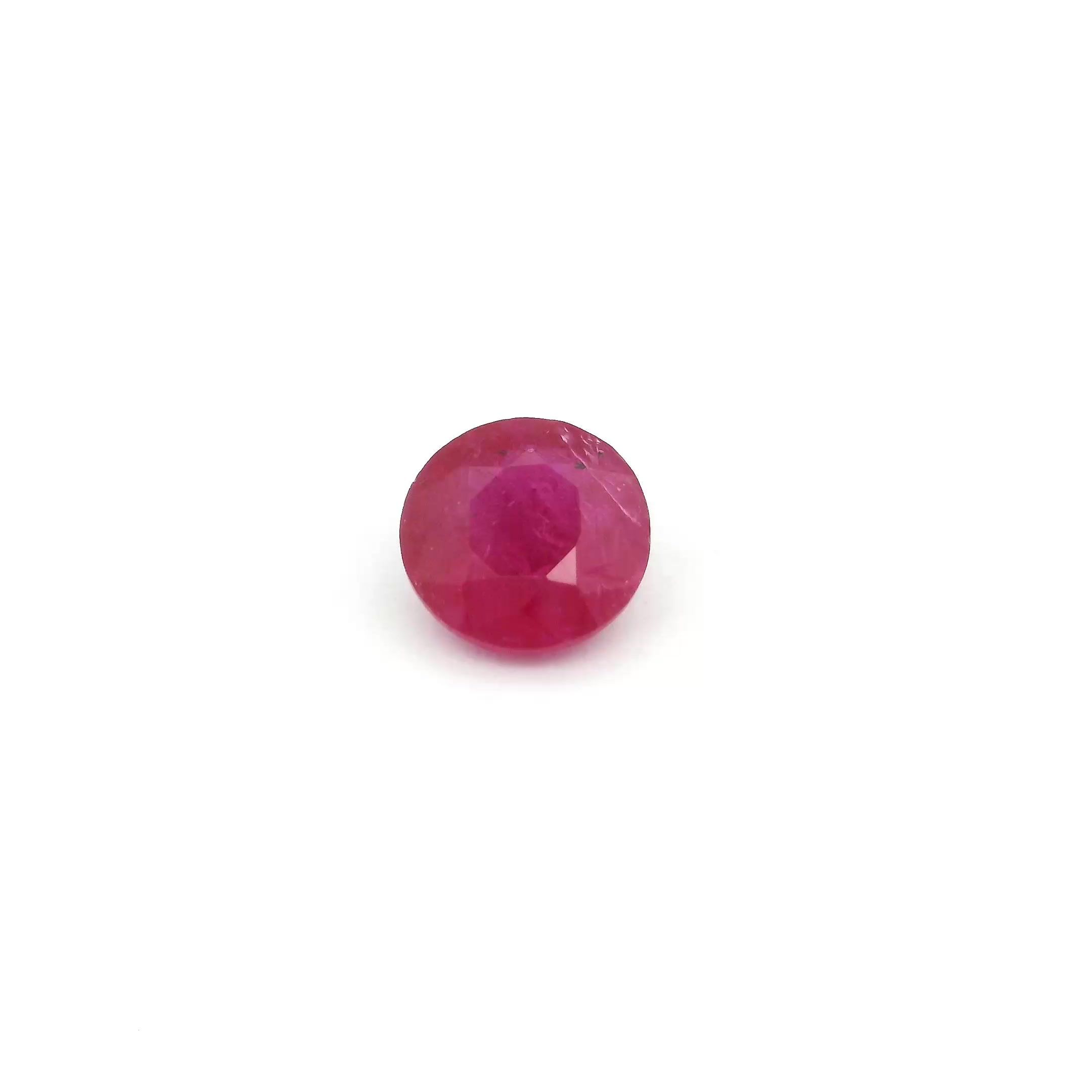 RUBY FACETED 0.92ct RED Intense MI MOZAMBIQUE HEATED