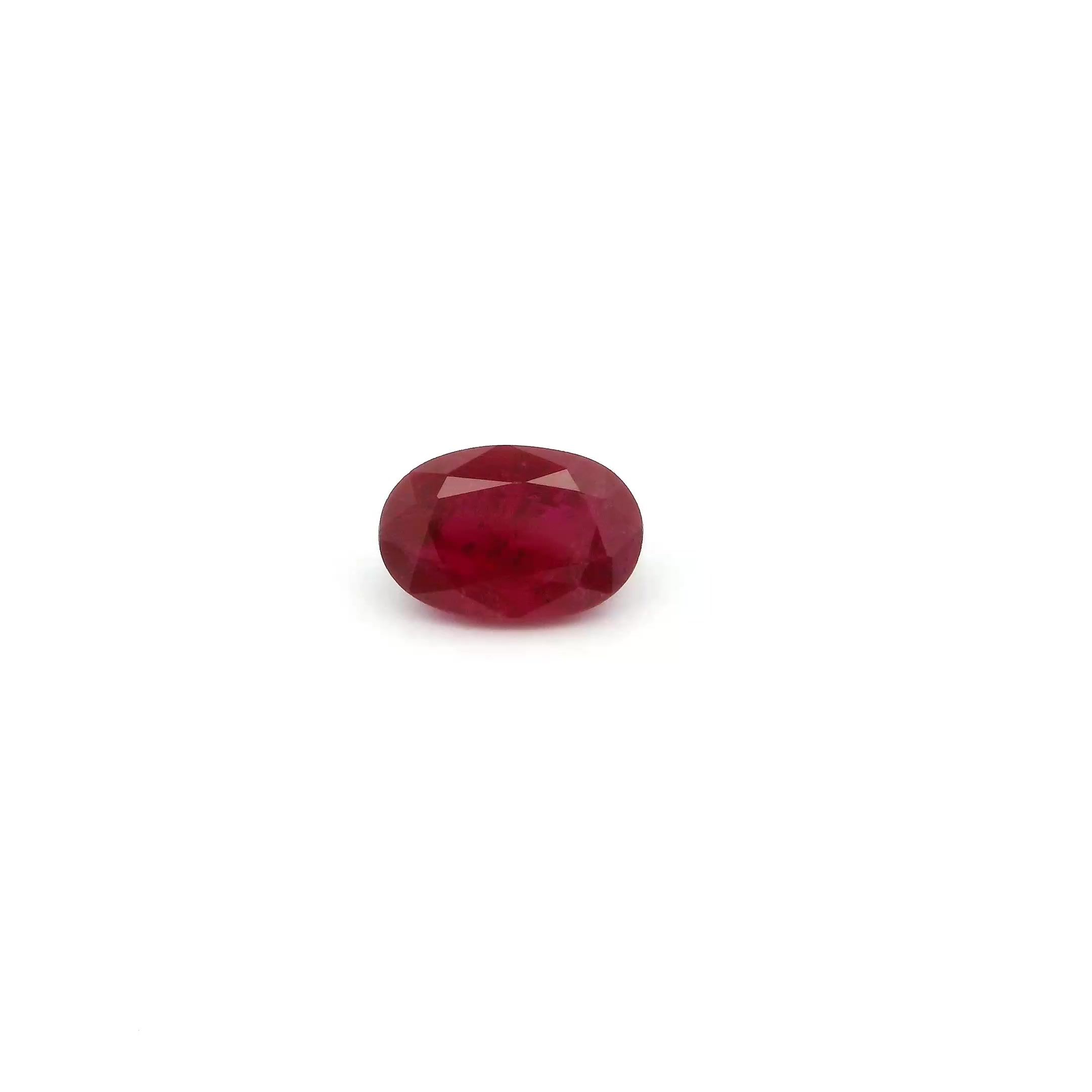 RUBY FACETED 0.65ct RED Intense SI MOZAMBIQUE HEATED
