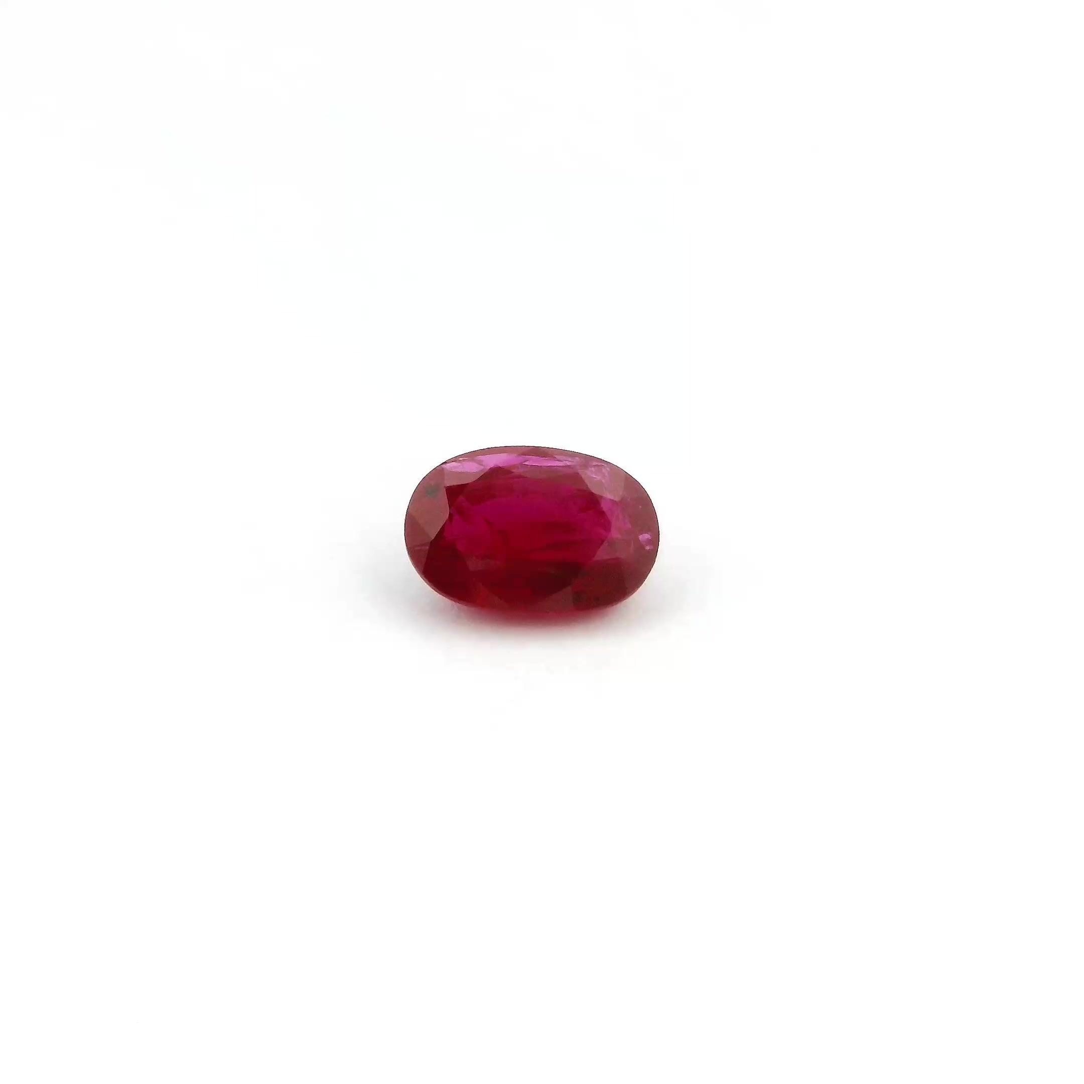 RUBY FACETED 0.66ct RED Intense SI MOZAMBIQUE HEATED