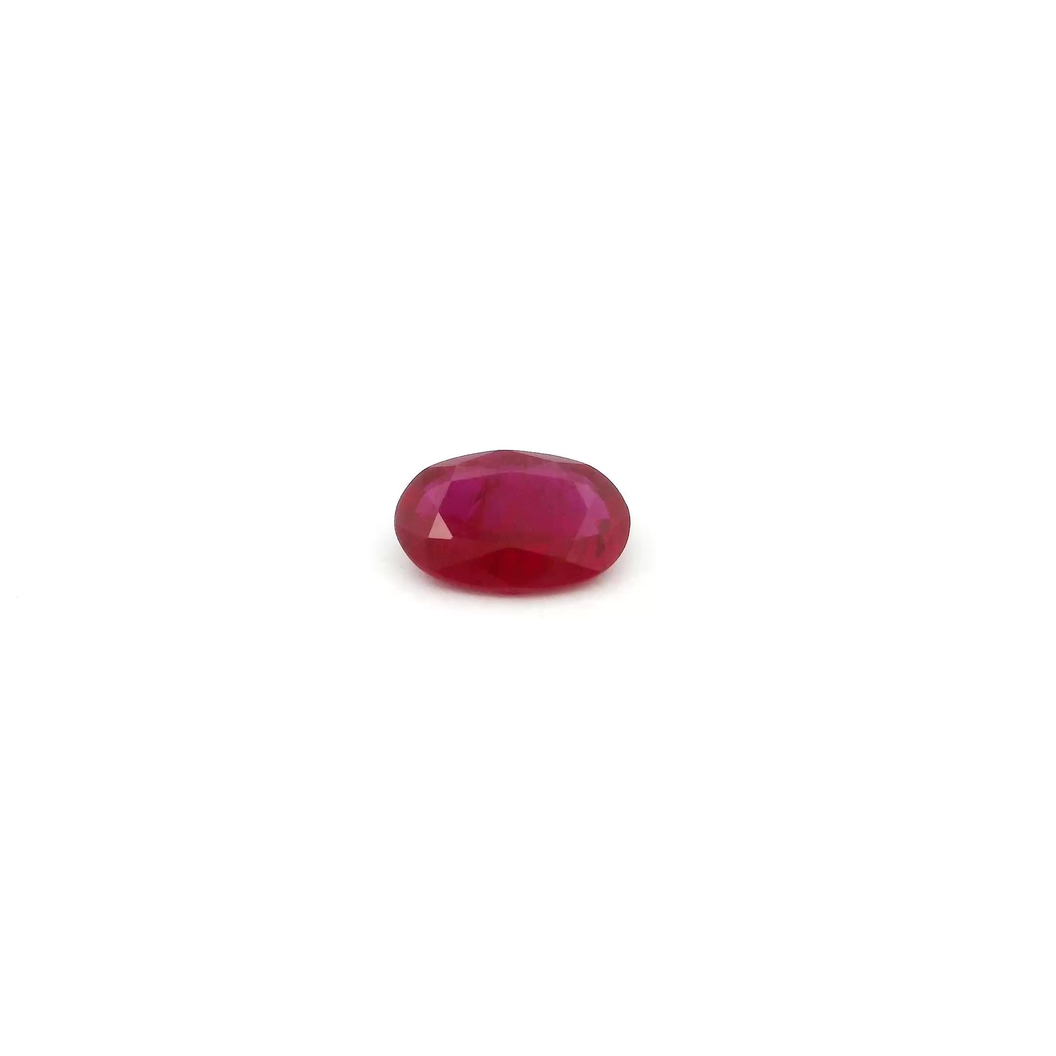 RUBY FACETED 0.42ct RED Intense SI MOZAMBIQUE HEATED