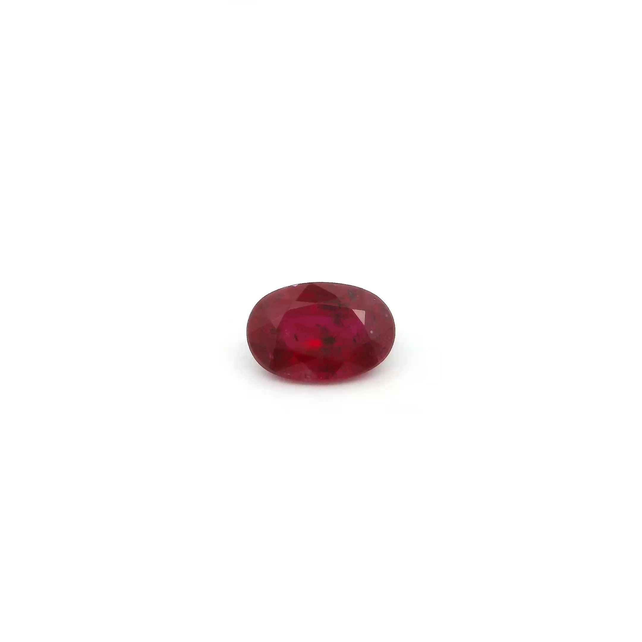 RUBY FACETED 0.57ct RED Intense SI MOZAMBIQUE HEATED